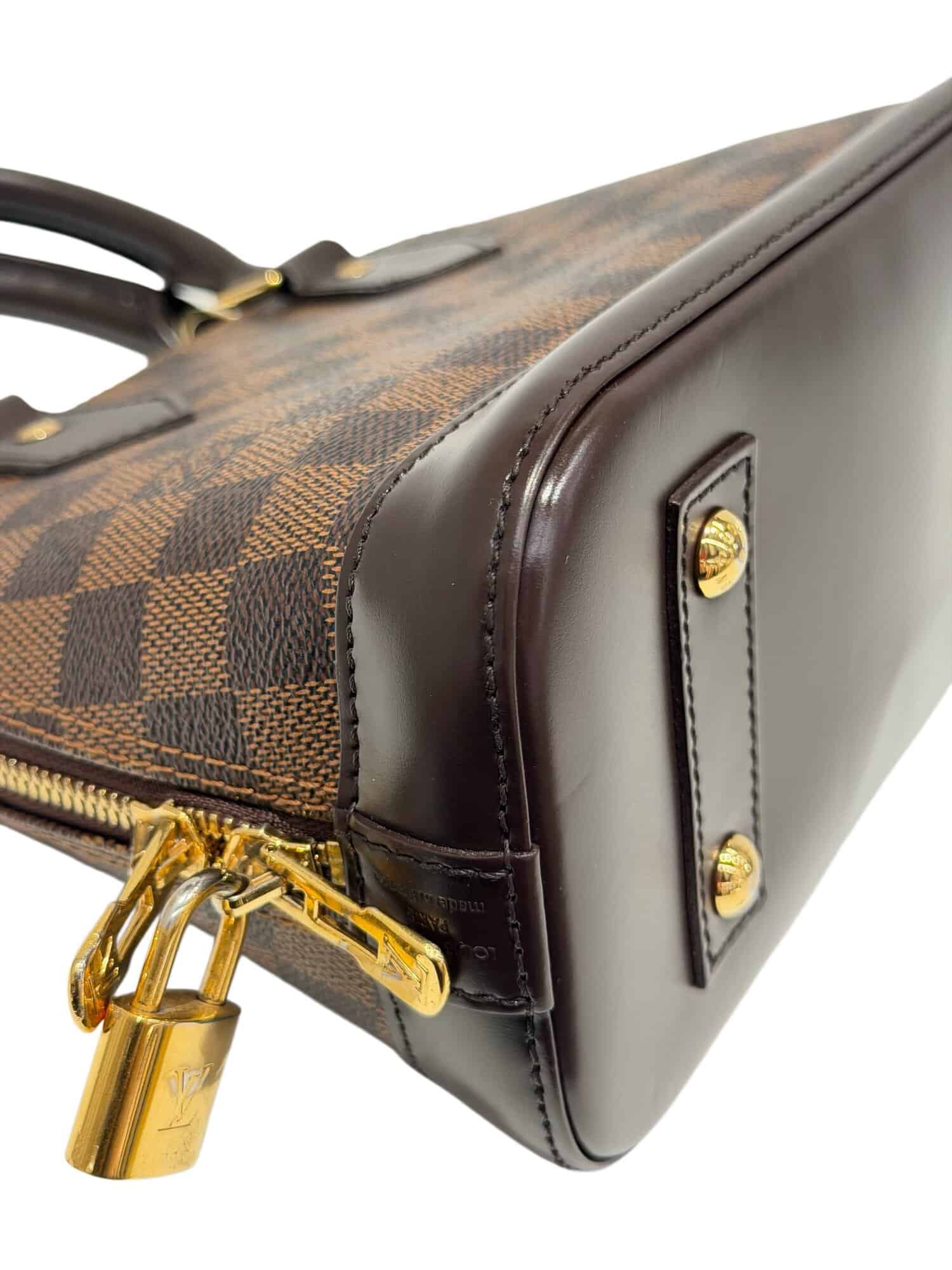 Louis Vuitton Brown Alma BB Damier Canvas Handbag - Image 9