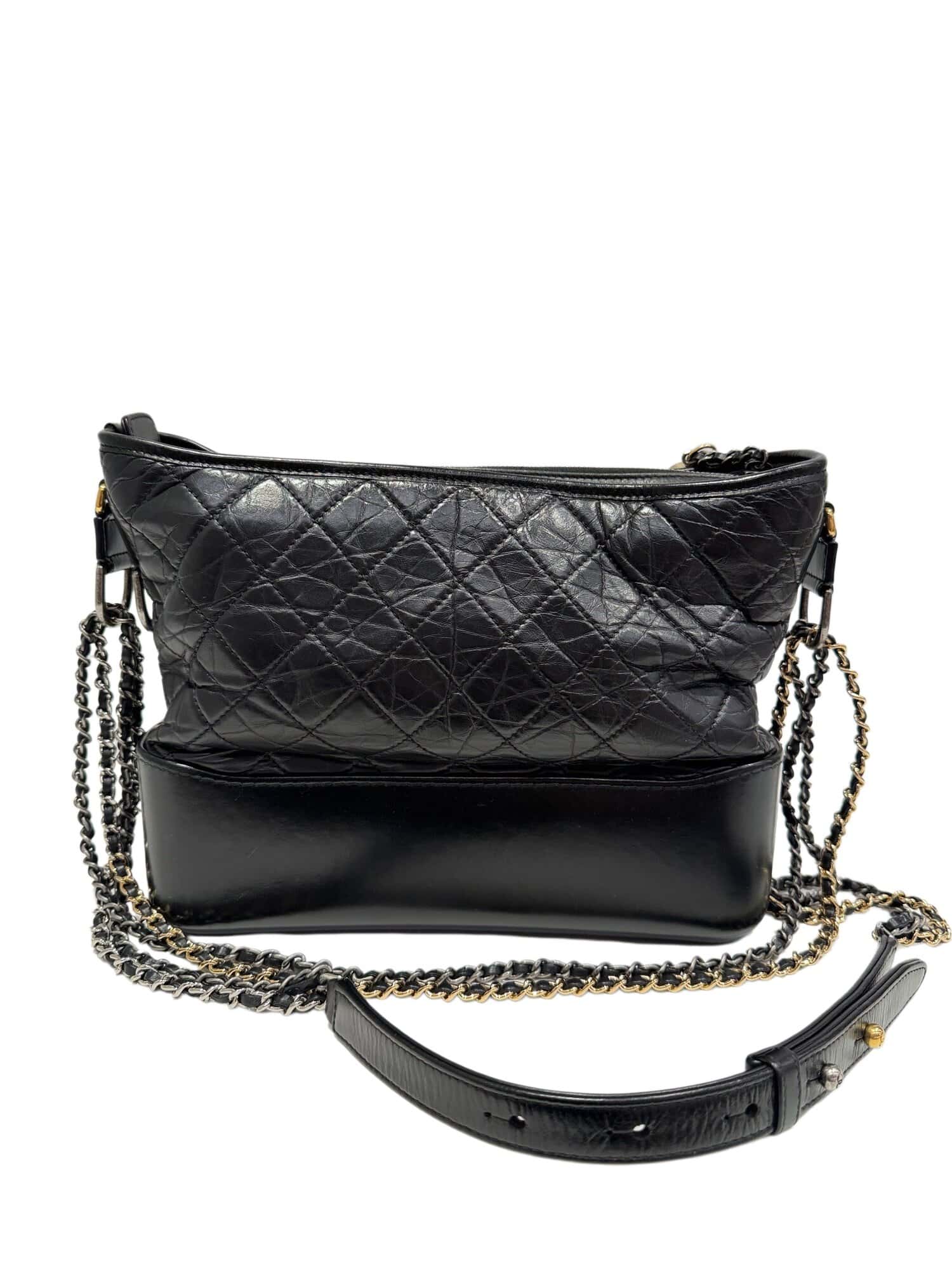 Chanel Black Gabrielle Leather Handbag Medium Size - Image 3