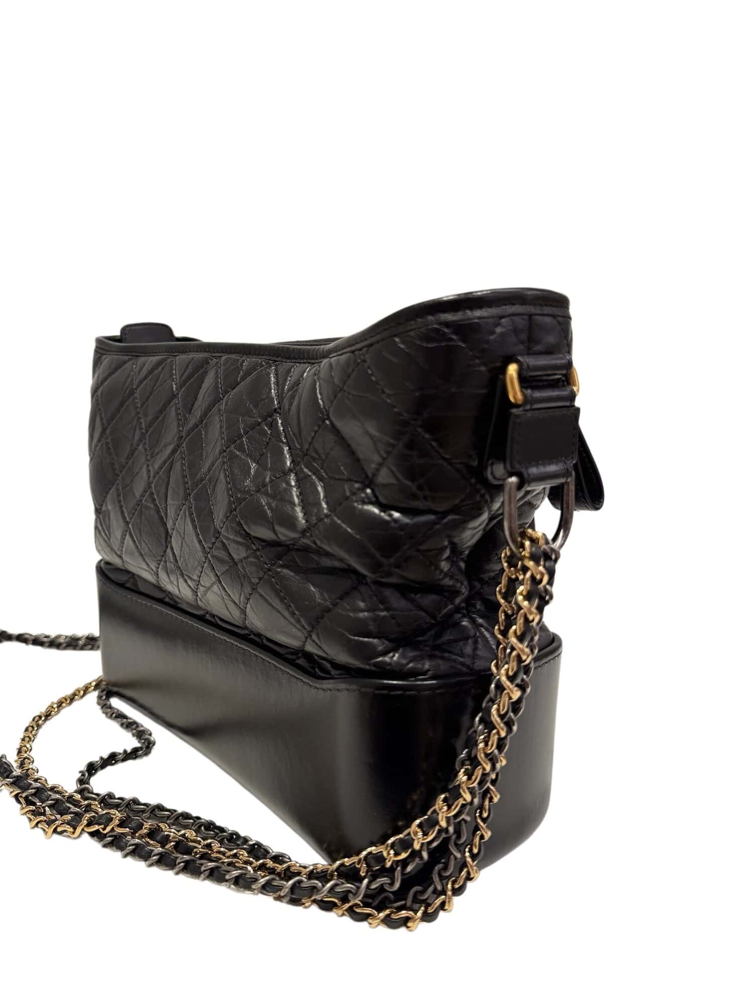 Chanel Black Gabrielle Leather Handbag Medium Size - Image 4