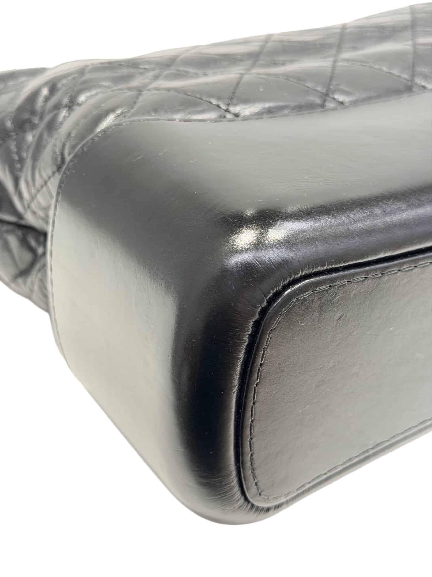 Chanel Black Gabrielle Leather Handbag Medium Size - Image 8