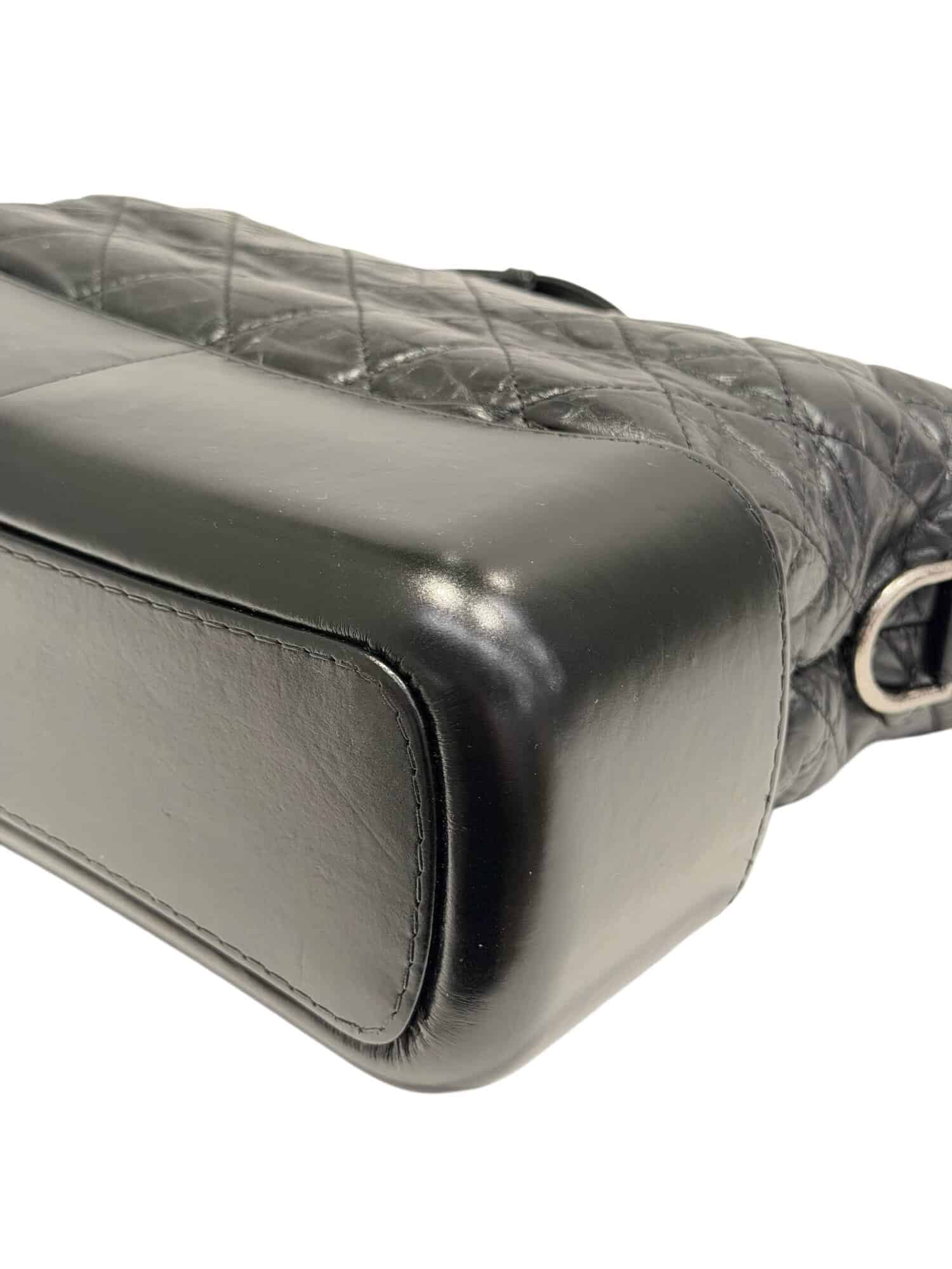 Chanel Black Gabrielle Leather Handbag Medium Size - Image 9