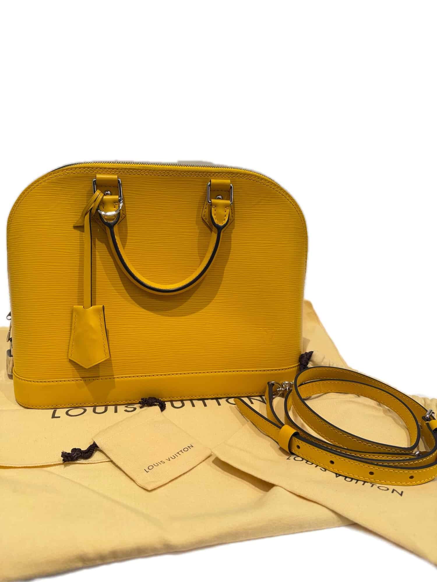 Louis Vuitton Yellow Alma PM Epi Leather Handbag - Image 19