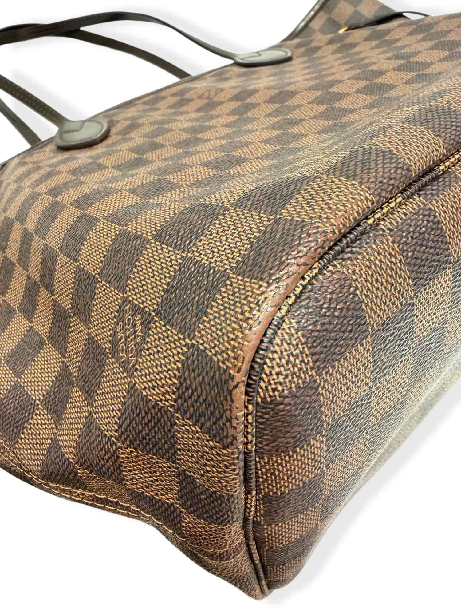 Louis Vuitton Brown Neverfull MM Damier Canvas Handbag - Image 9