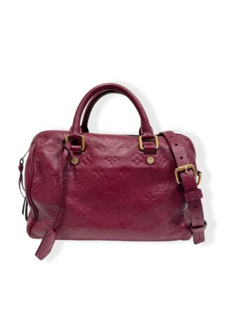 Louis Vuitton Burgundy Soft Speedy 25 Leather Handbag