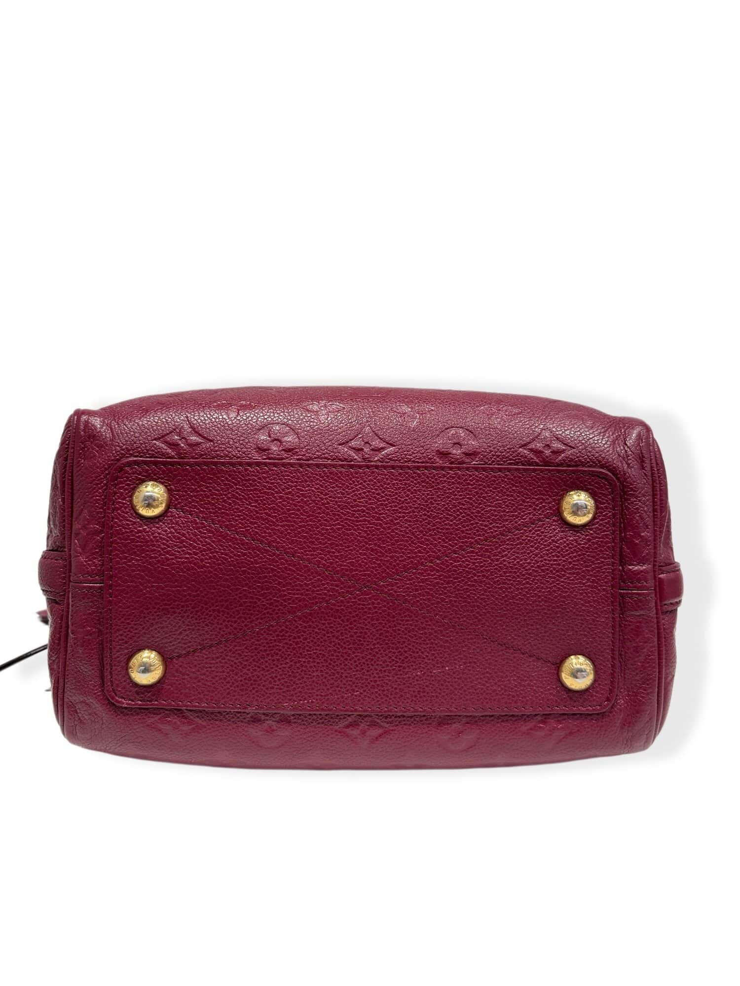Louis Vuitton Burgundy Soft Speedy 25 Leather Handbag - Image 6