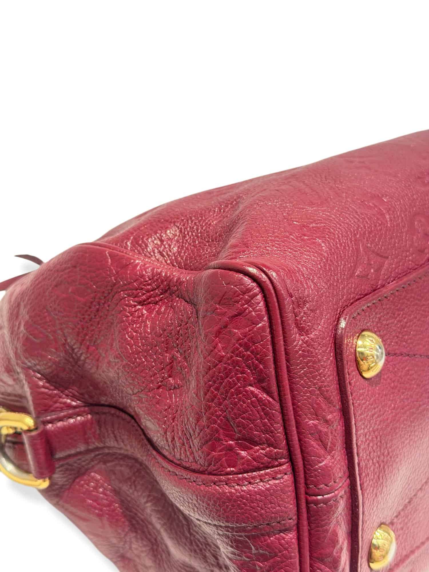 Louis Vuitton Burgundy Soft Speedy 25 Leather Handbag - Image 7