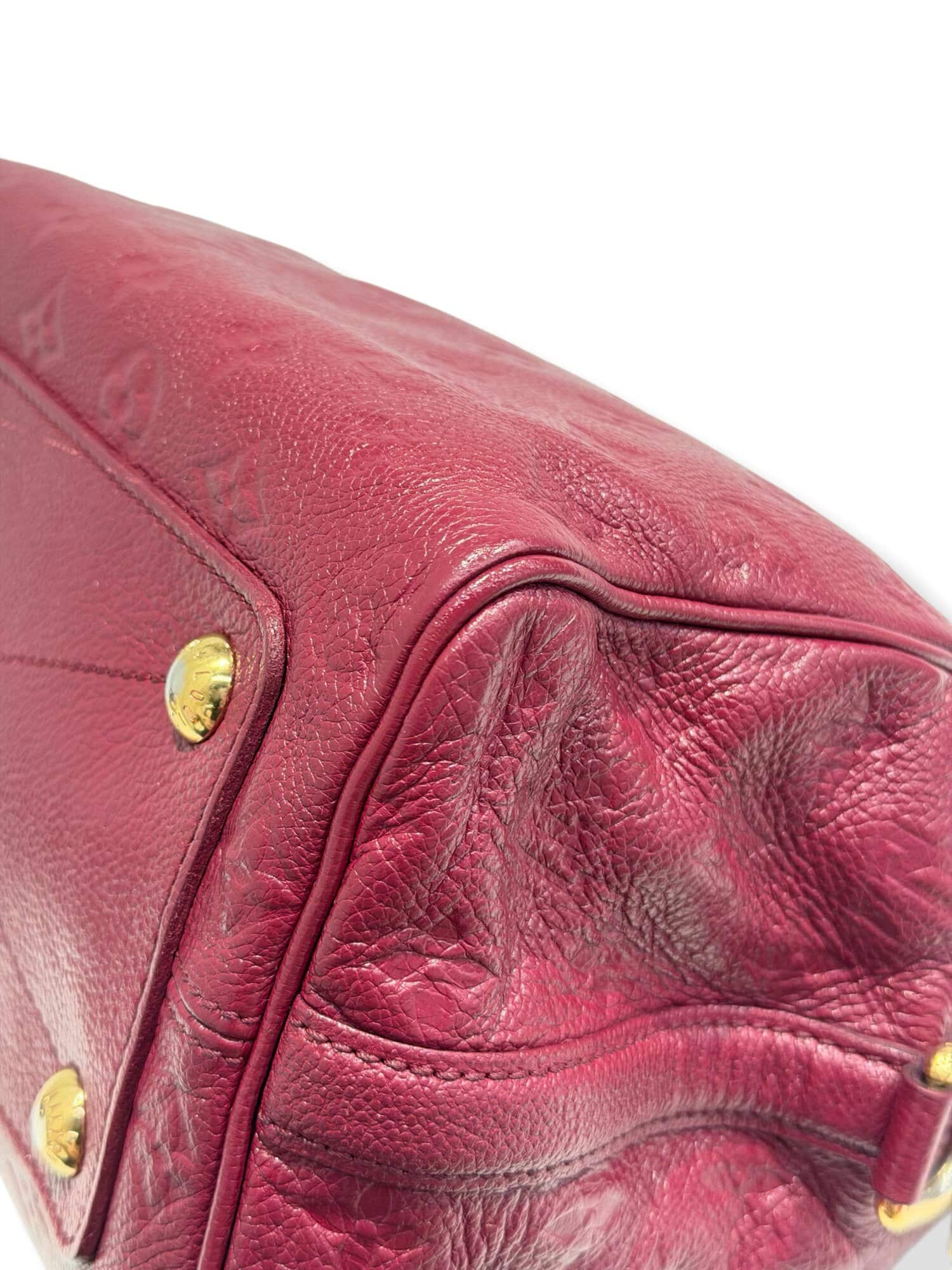 Louis Vuitton Burgundy Soft Speedy 25 Leather Handbag - Image 10