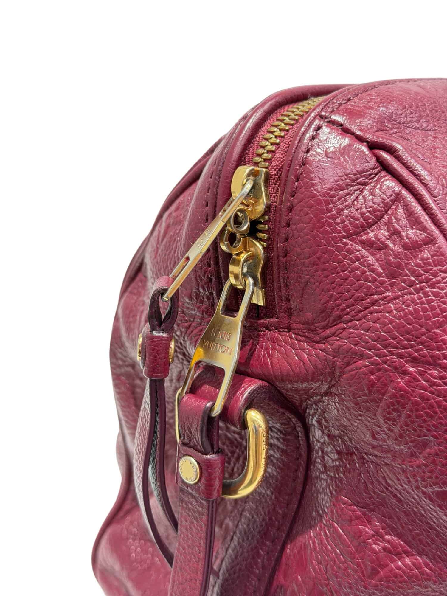 Louis Vuitton Burgundy Soft Speedy 25 Leather Handbag - Image 11