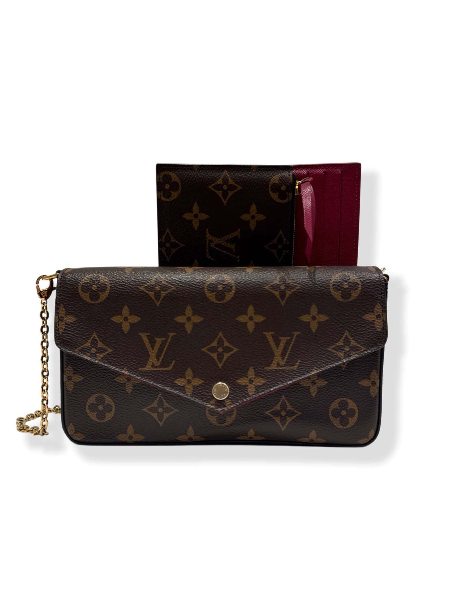 Louis Vuitton Brown Felicie Monogram Canvas Crossbody Bag