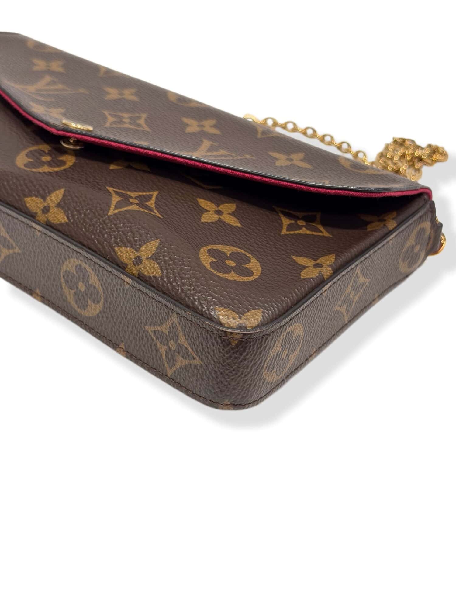 Louis Vuitton Brown Felicie Monogram Canvas Crossbody Bag - Image 8
