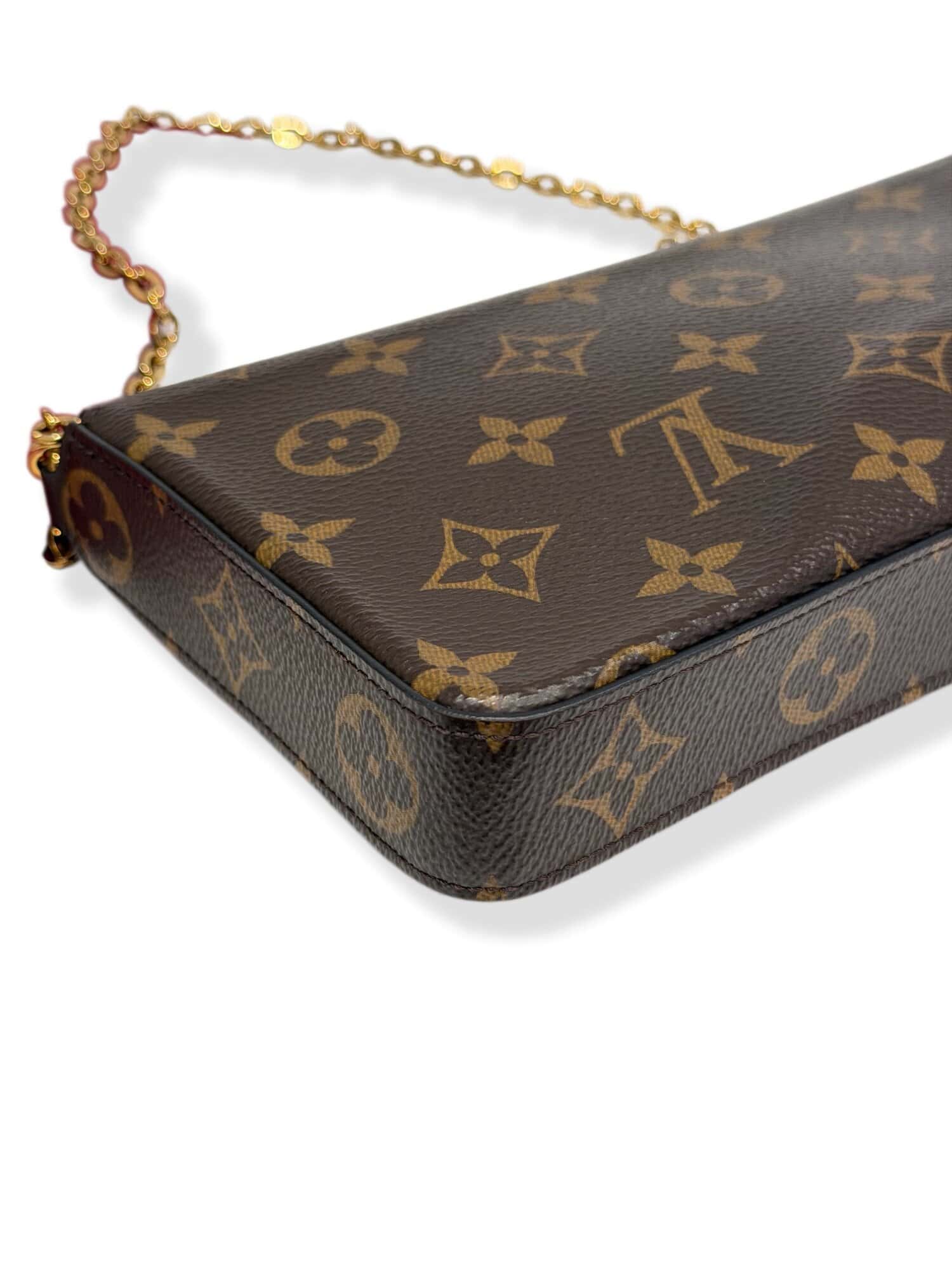 Louis Vuitton Brown Felicie Monogram Canvas Crossbody Bag - Image 9