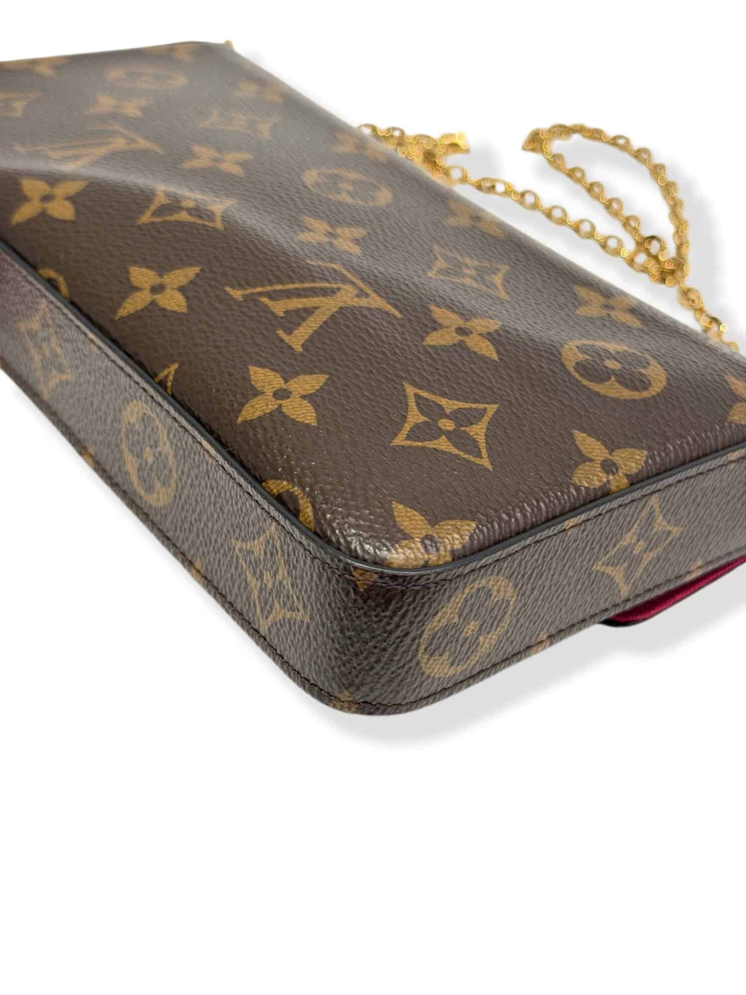 Louis Vuitton Brown Felicie Monogram Canvas Crossbody Bag - Image 10