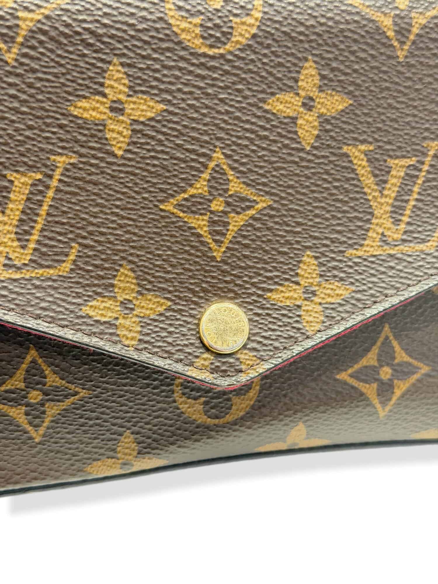 Louis Vuitton Brown Felicie Monogram Canvas Crossbody Bag - Image 11