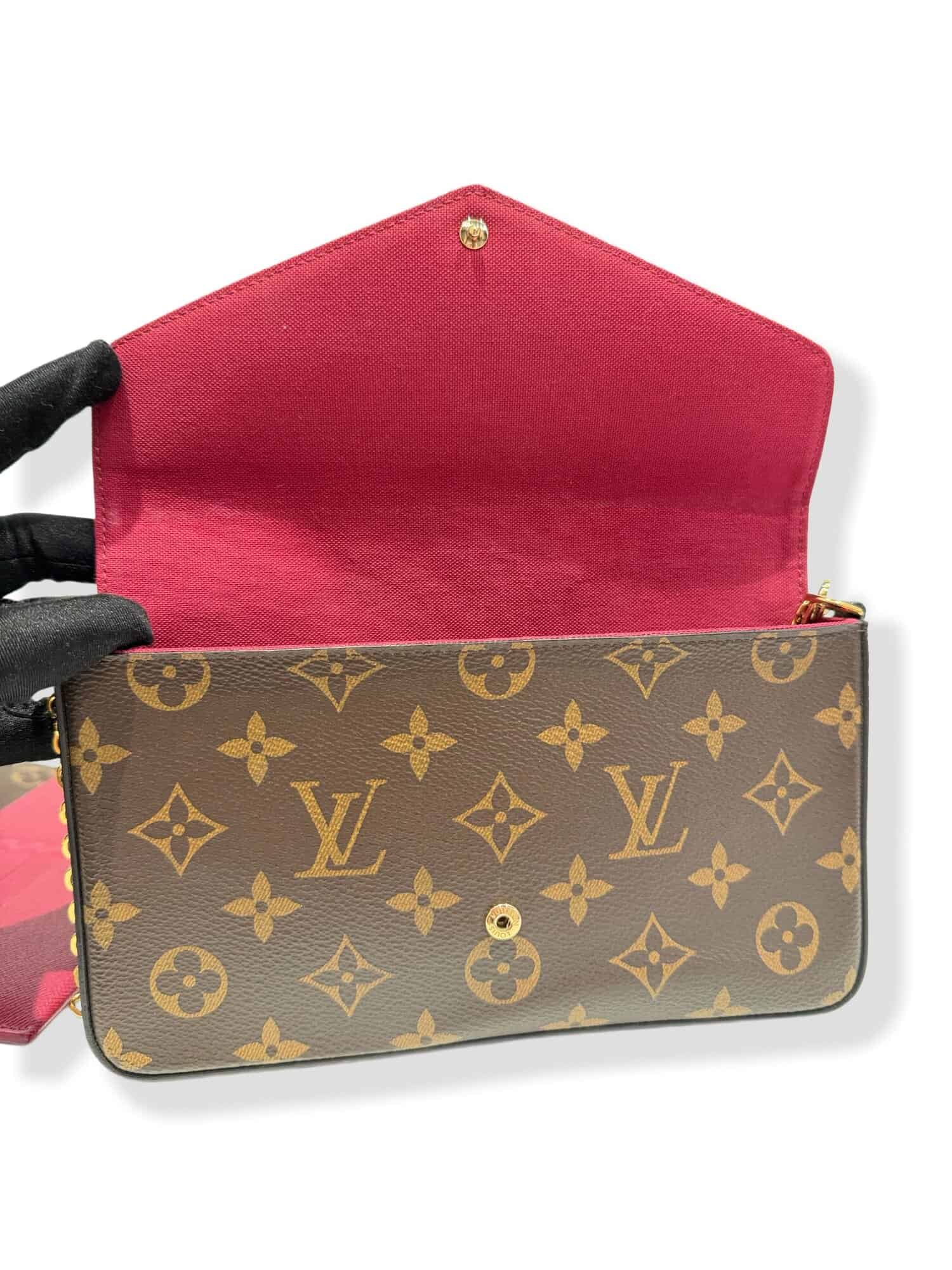 Louis Vuitton Brown Felicie Monogram Canvas Crossbody Bag - Image 12
