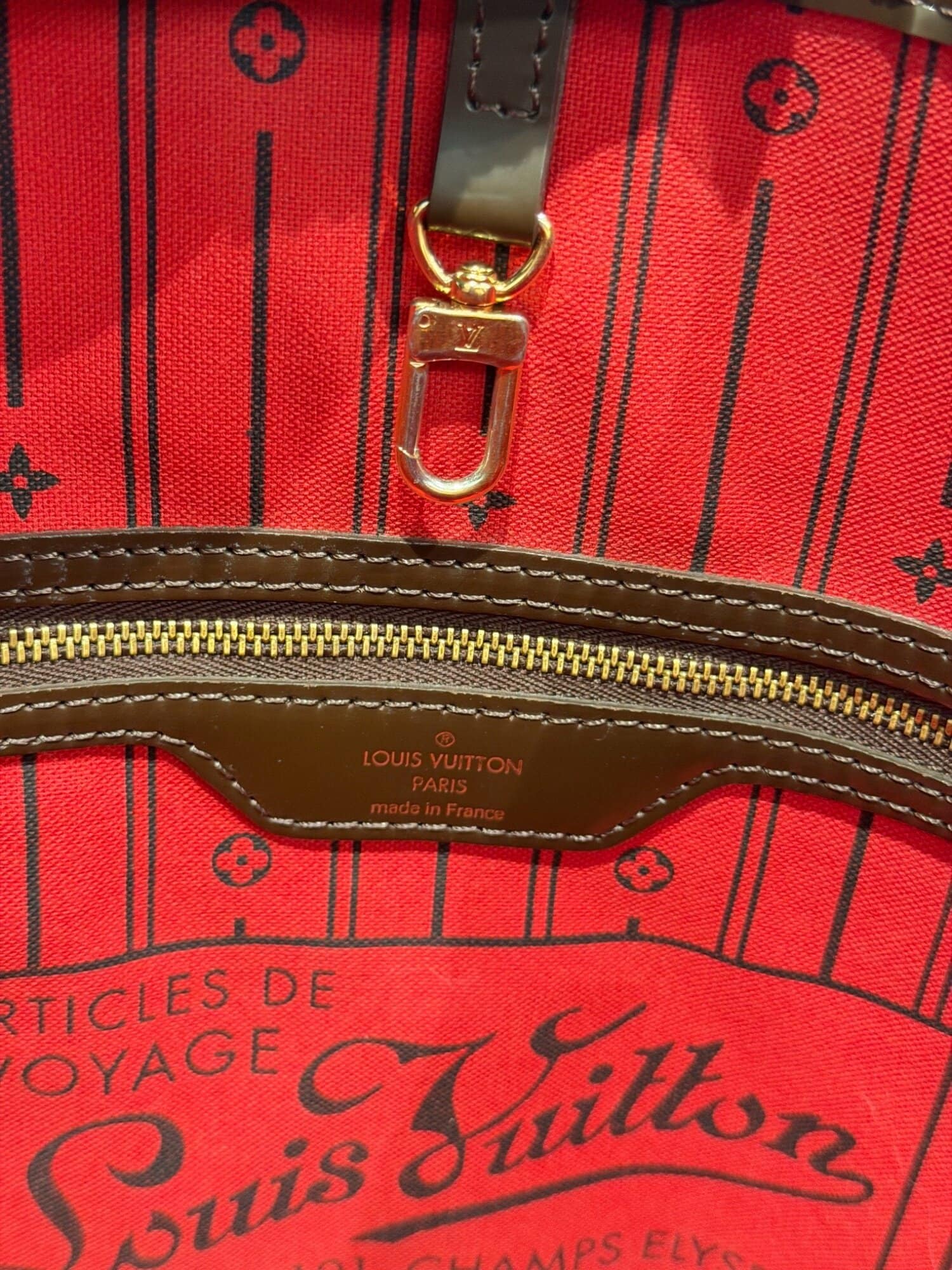 Louis Vuitton Brown Neverfull MM Damier Canvas Handbag - Image 14