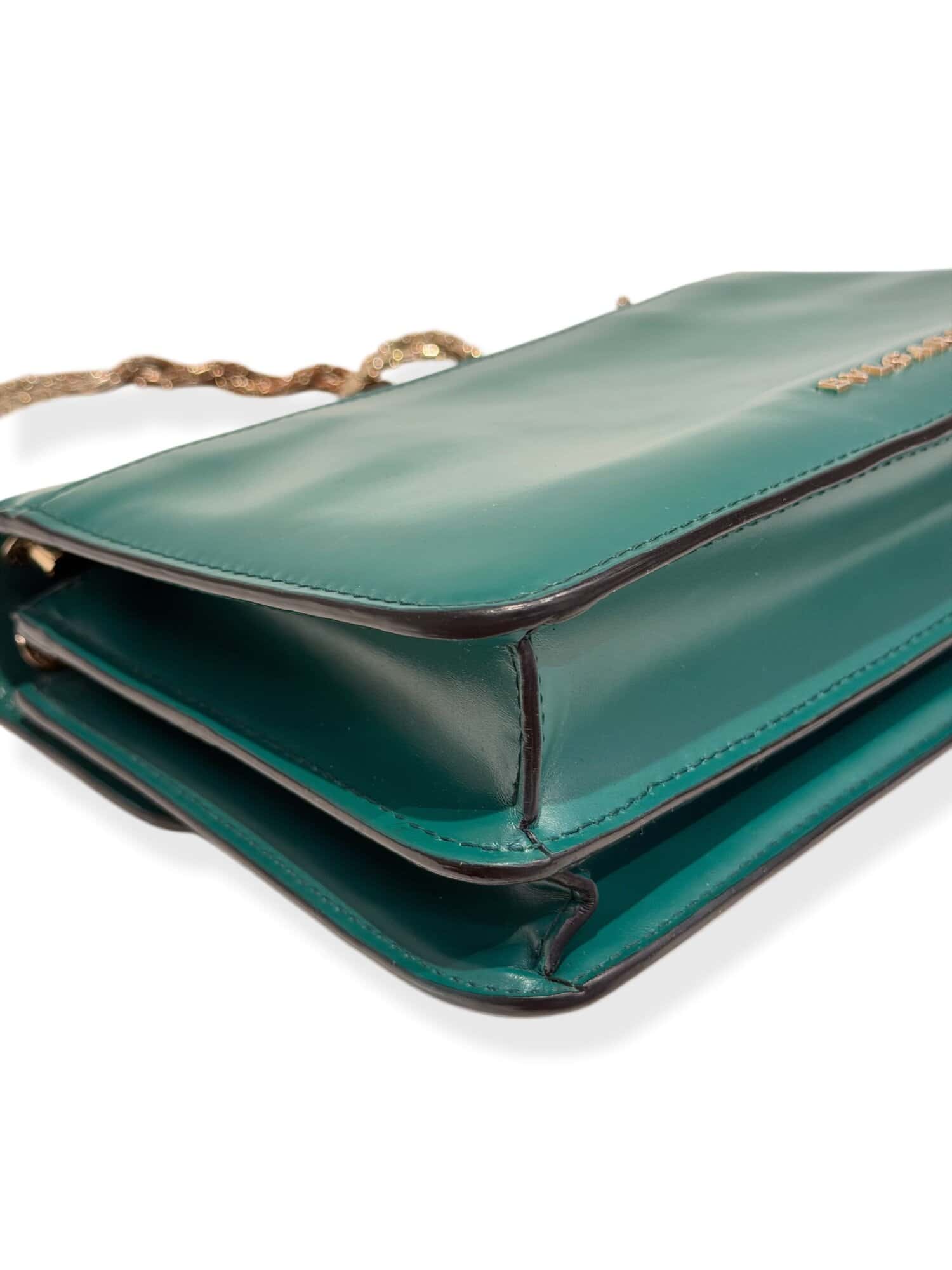 Bvlgari Green Serpenti Leather Handbag - Image 9