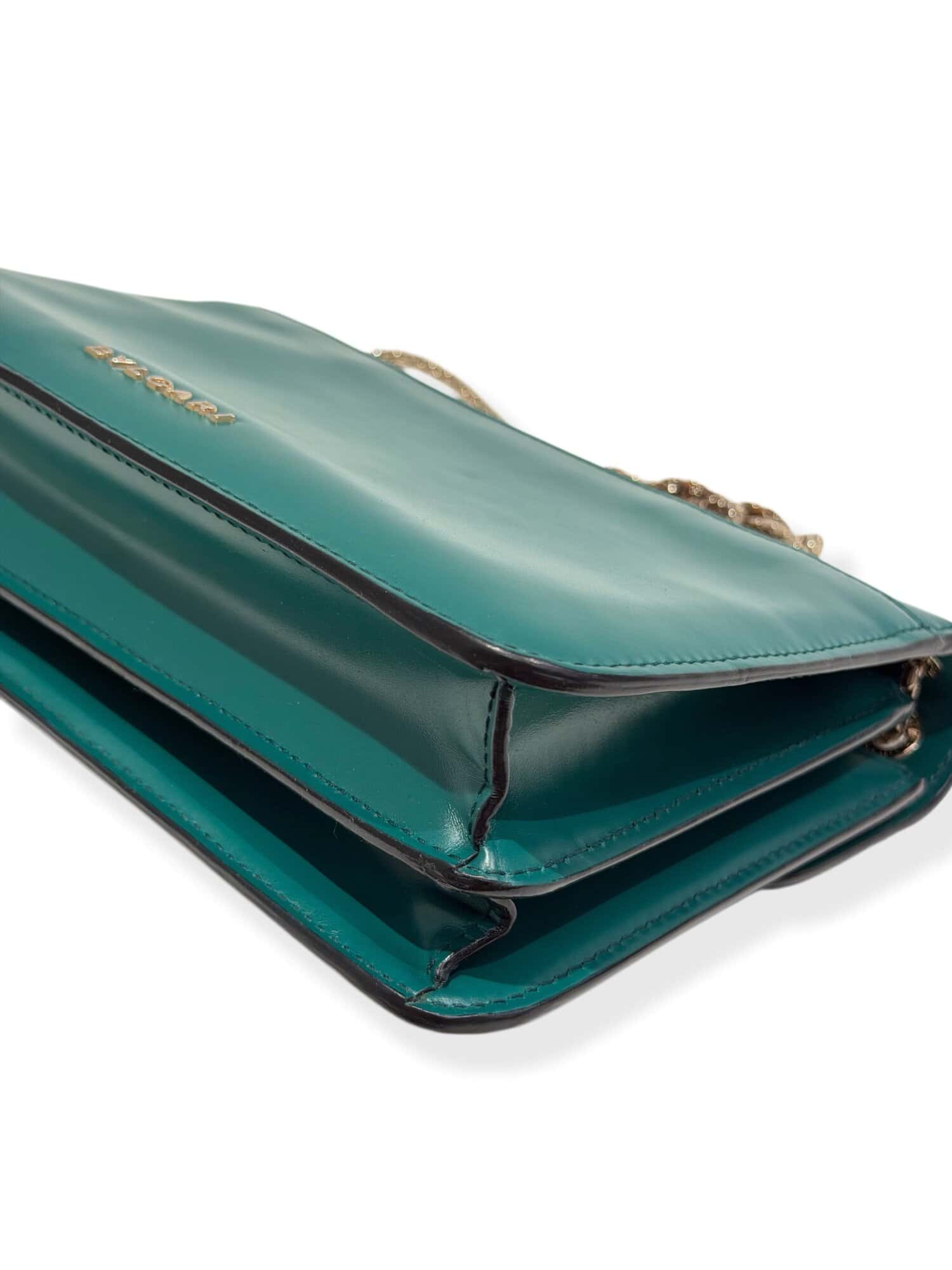 Bvlgari Green Serpenti Leather Handbag - Image 10