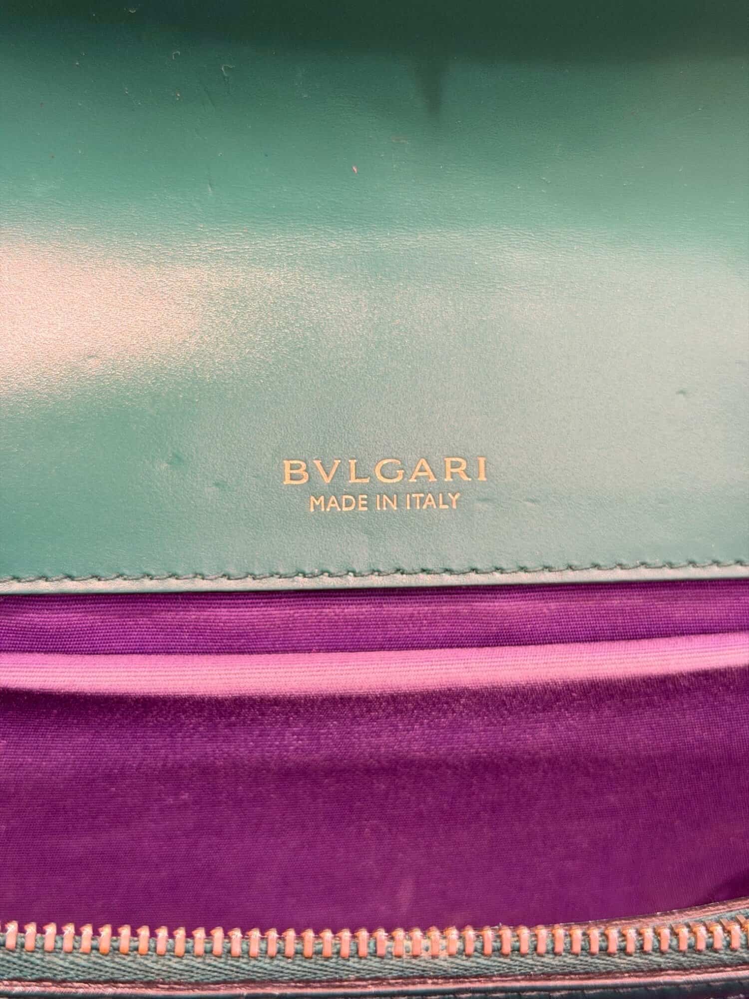Bvlgari Green Serpenti Leather Handbag - Image 19