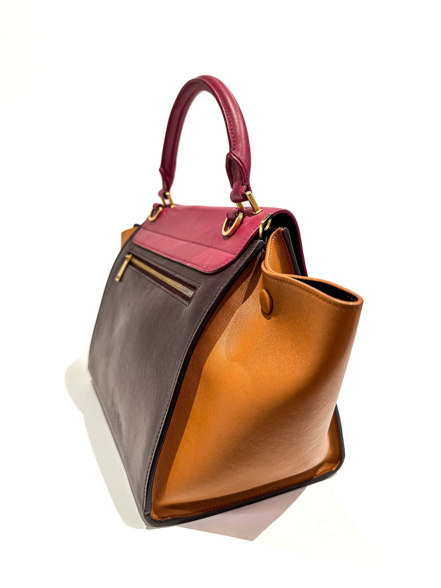 Celine Multicolor Trapèze Leather Handbag - Image 4