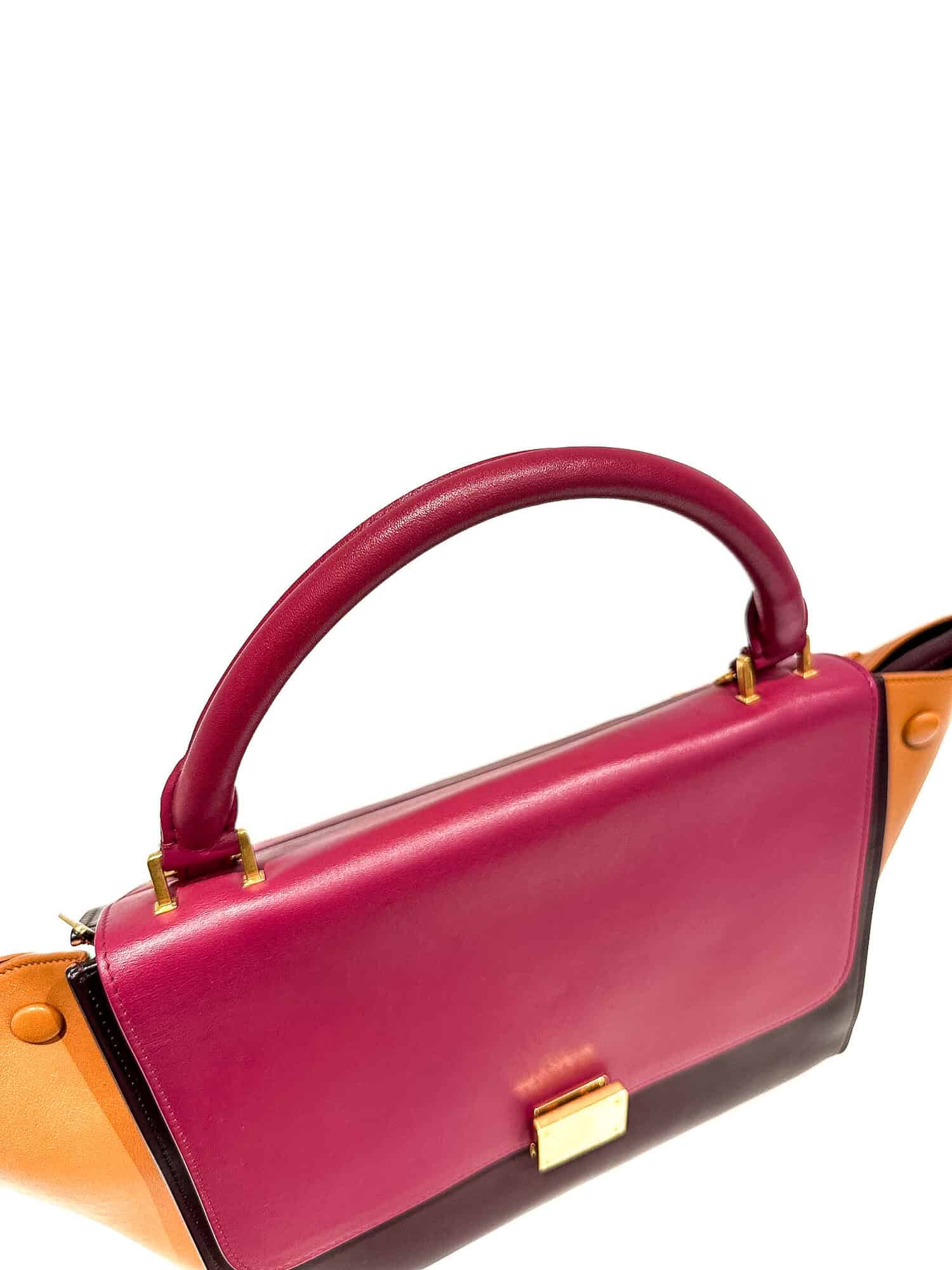 Celine Multicolor Trapèze Leather Handbag - Image 5