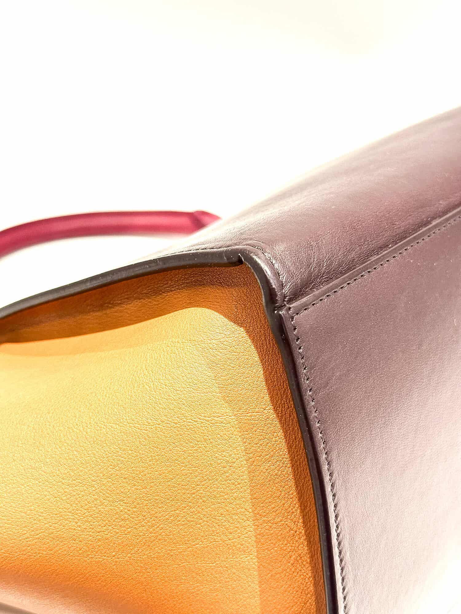 Celine Multicolor Trapèze Leather Handbag - Image 9