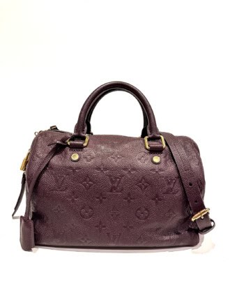 Louis Vuitton Purple Speedy Bandoulière leather handbag