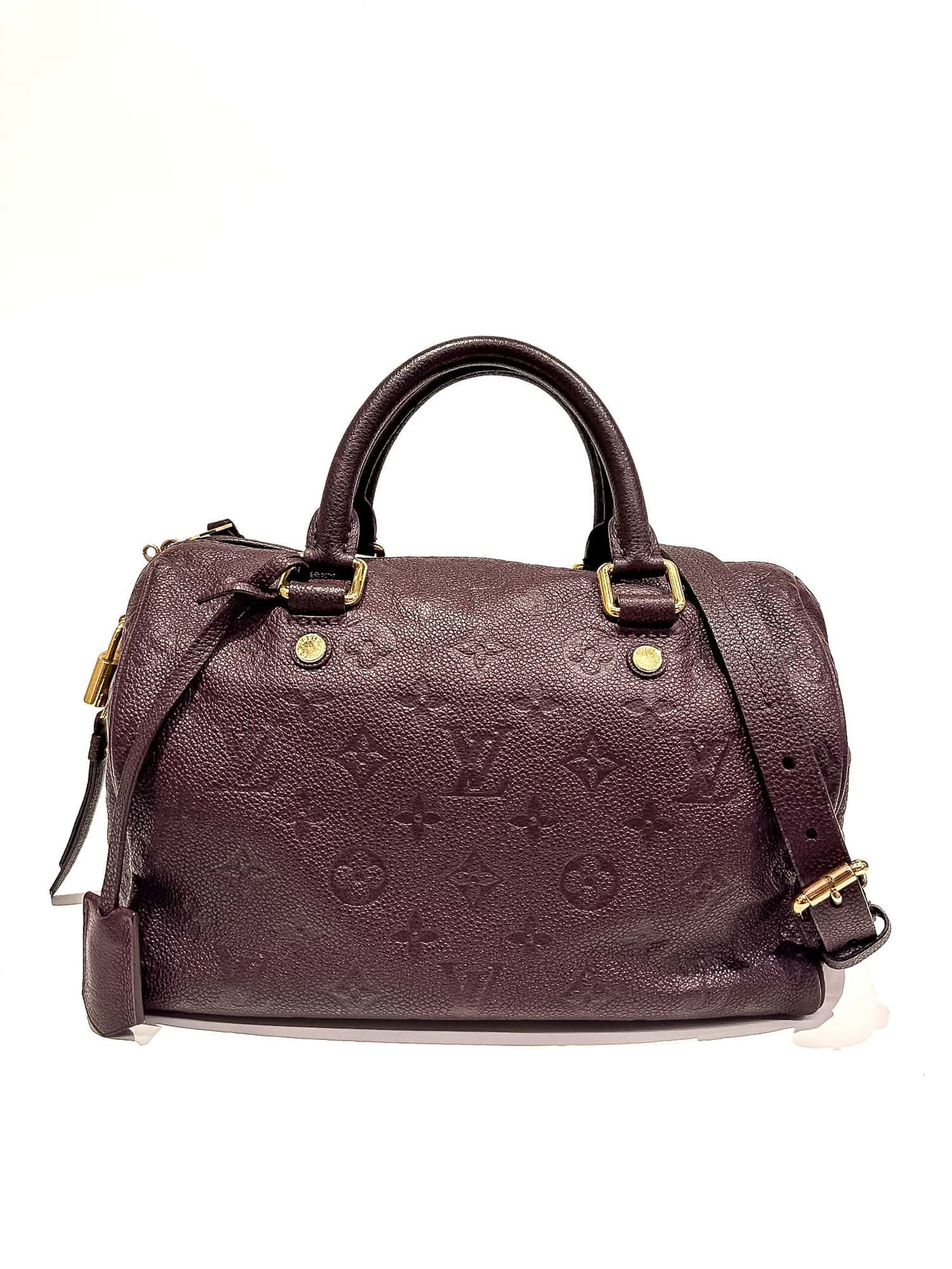 Louis Vuitton Purple Speedy Bandoulière leather handbag