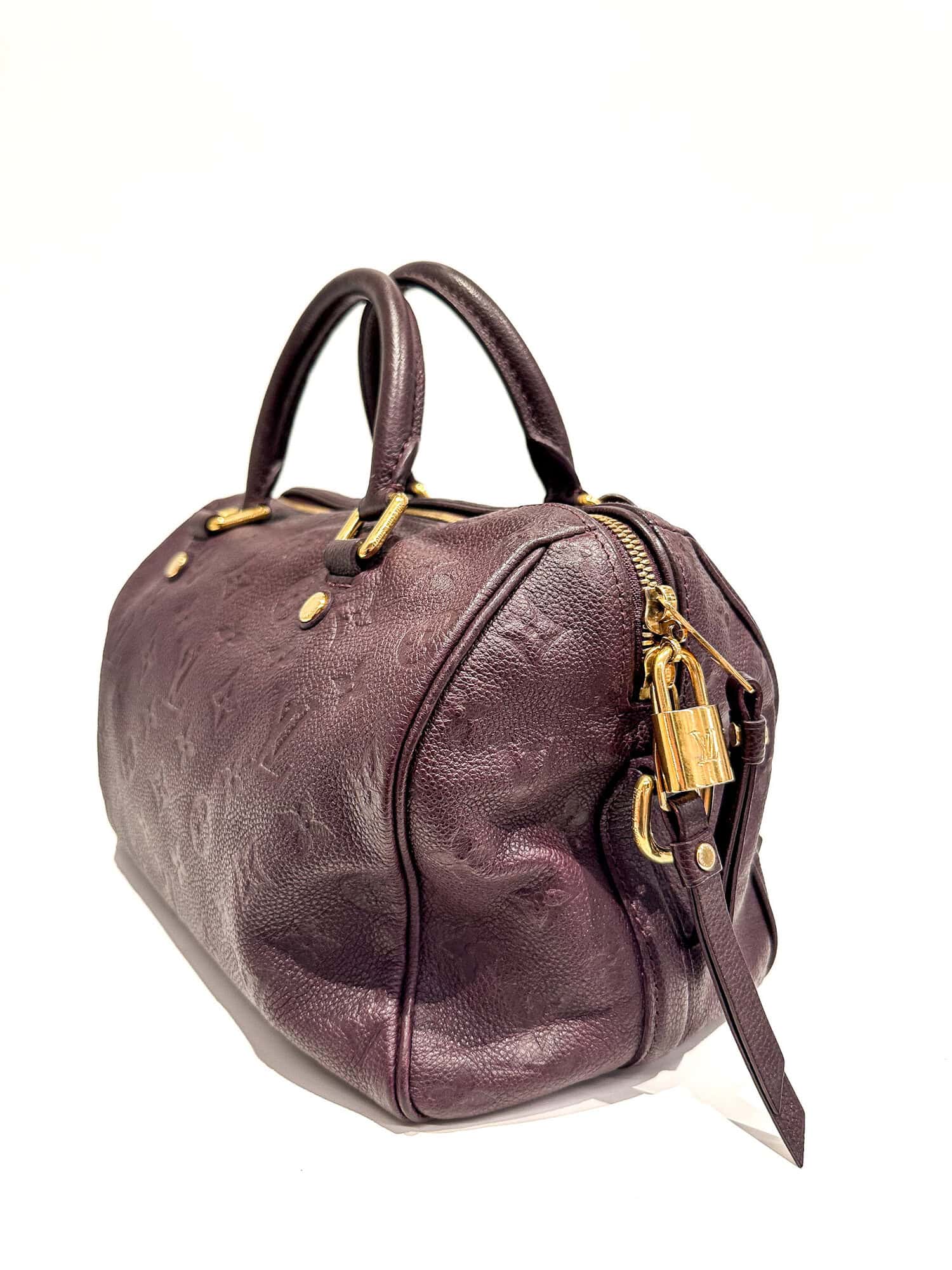 Louis Vuitton Purple Speedy Bandoulière leather handbag - Image 3
