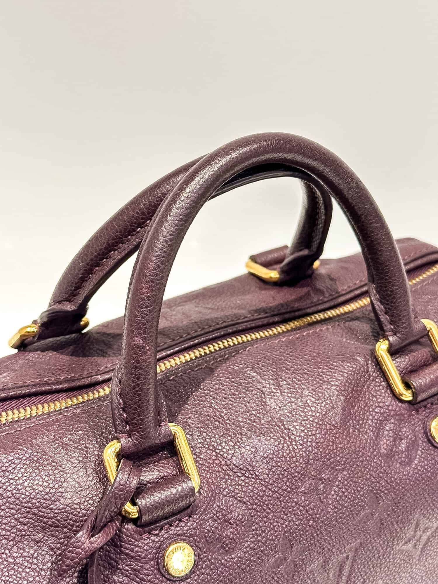 Louis Vuitton Purple Speedy Bandoulière leather handbag - Image 4