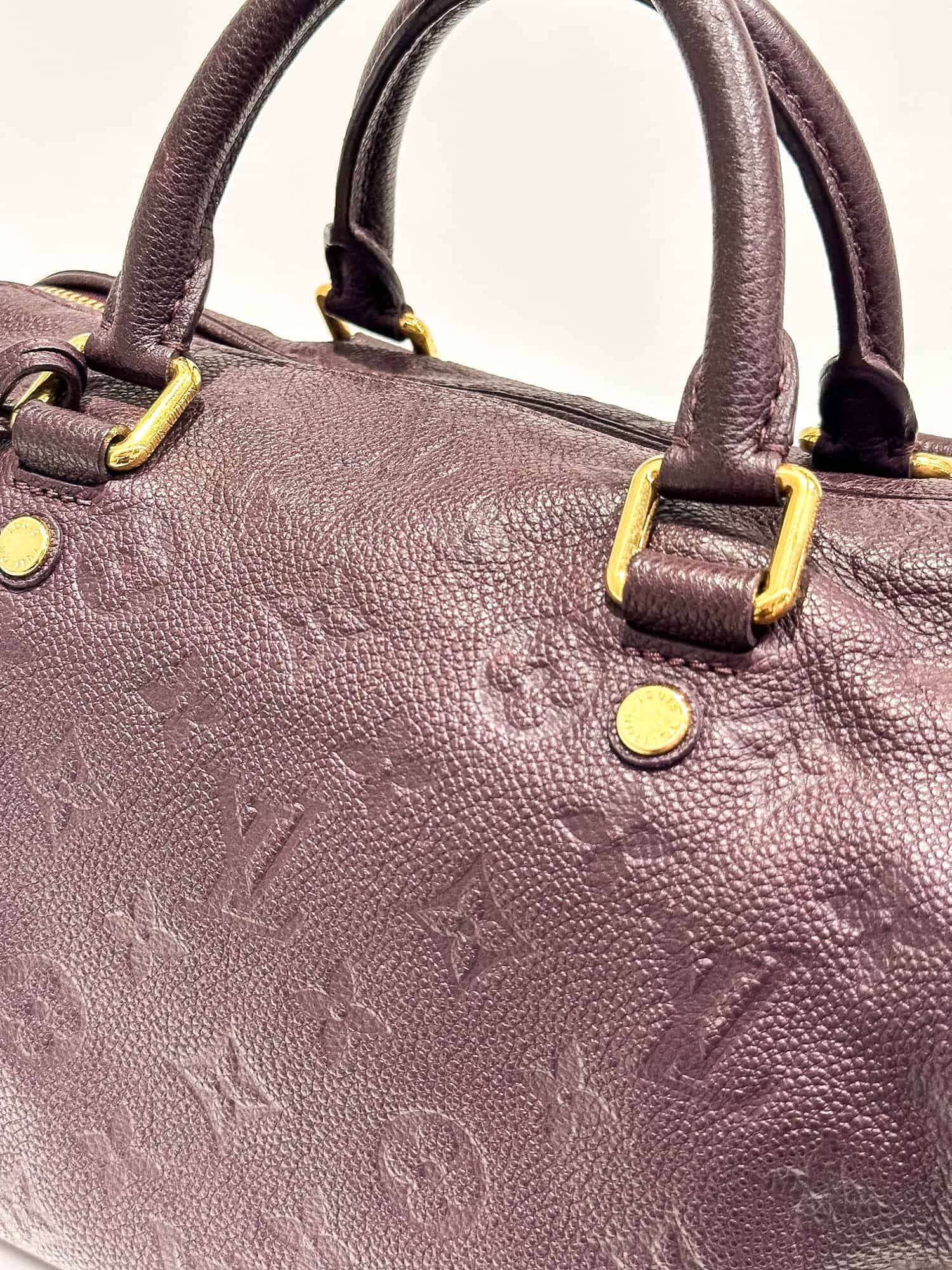 Louis Vuitton Purple Speedy Bandoulière leather handbag - Image 5