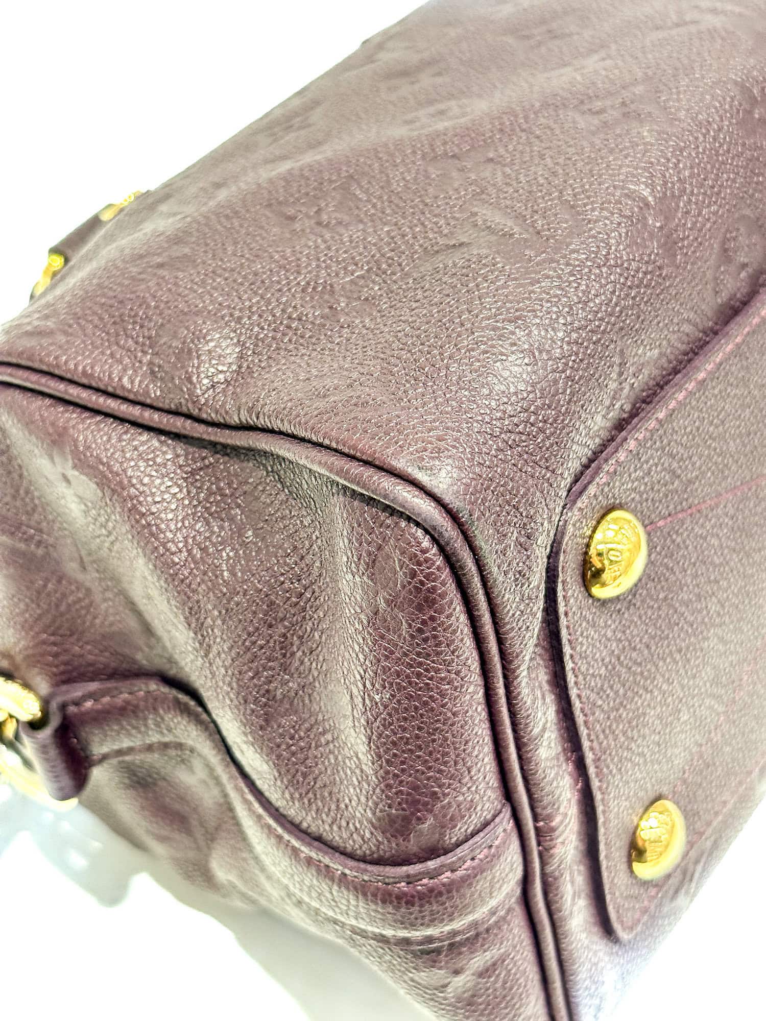 Louis Vuitton Purple Speedy Bandoulière leather handbag - Image 7