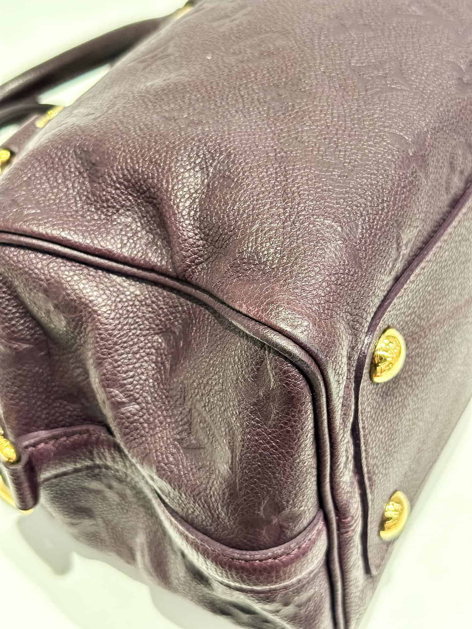 Louis Vuitton Purple Speedy Bandoulière leather handbag - Image 9