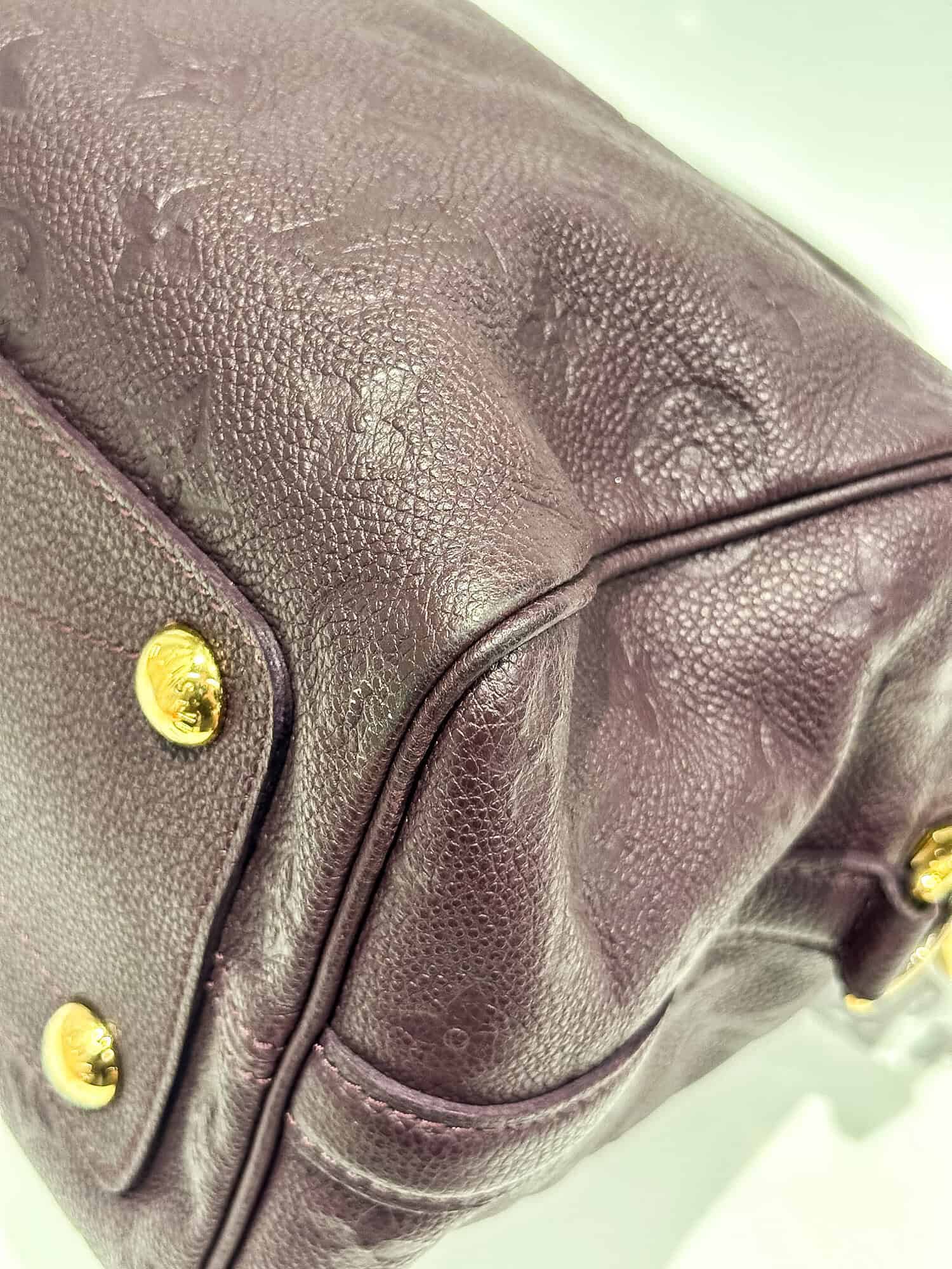 Louis Vuitton Purple Speedy Bandoulière leather handbag - Image 10
