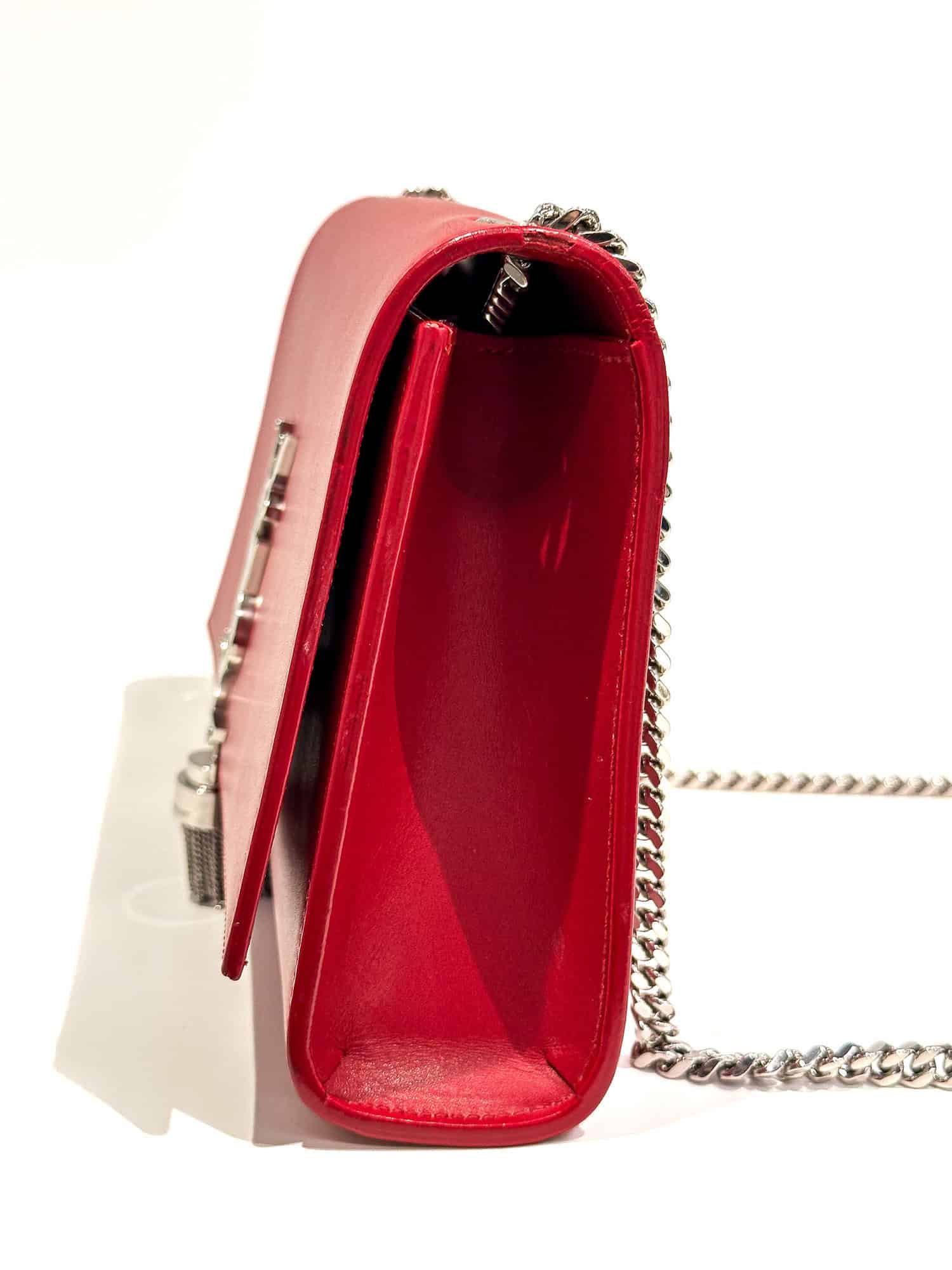 Saint Laurent Red Pompom Kate leather handbag - Image 2