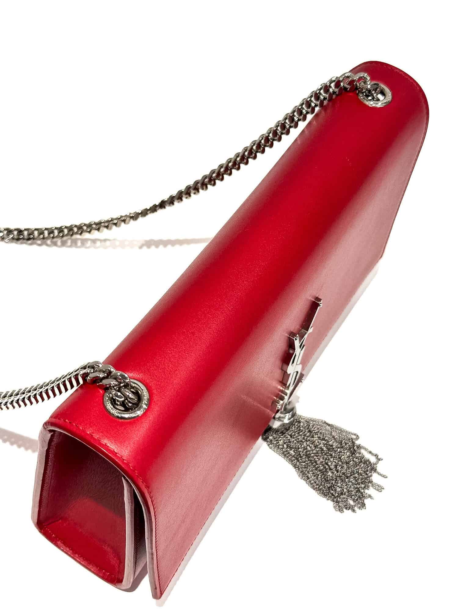 Saint Laurent Red Pompom Kate leather handbag - Image 6