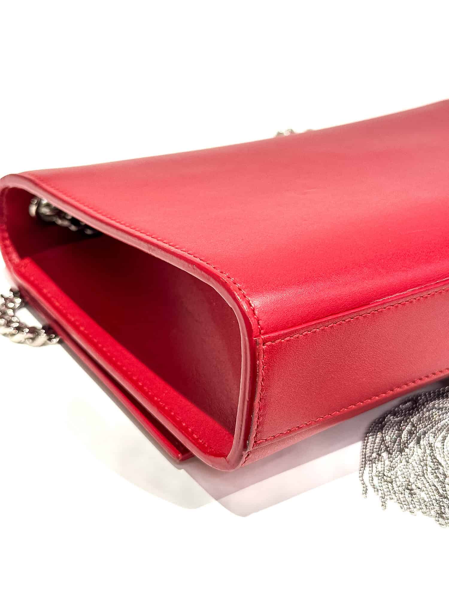 Saint Laurent Red Pompom Kate leather handbag - Image 10