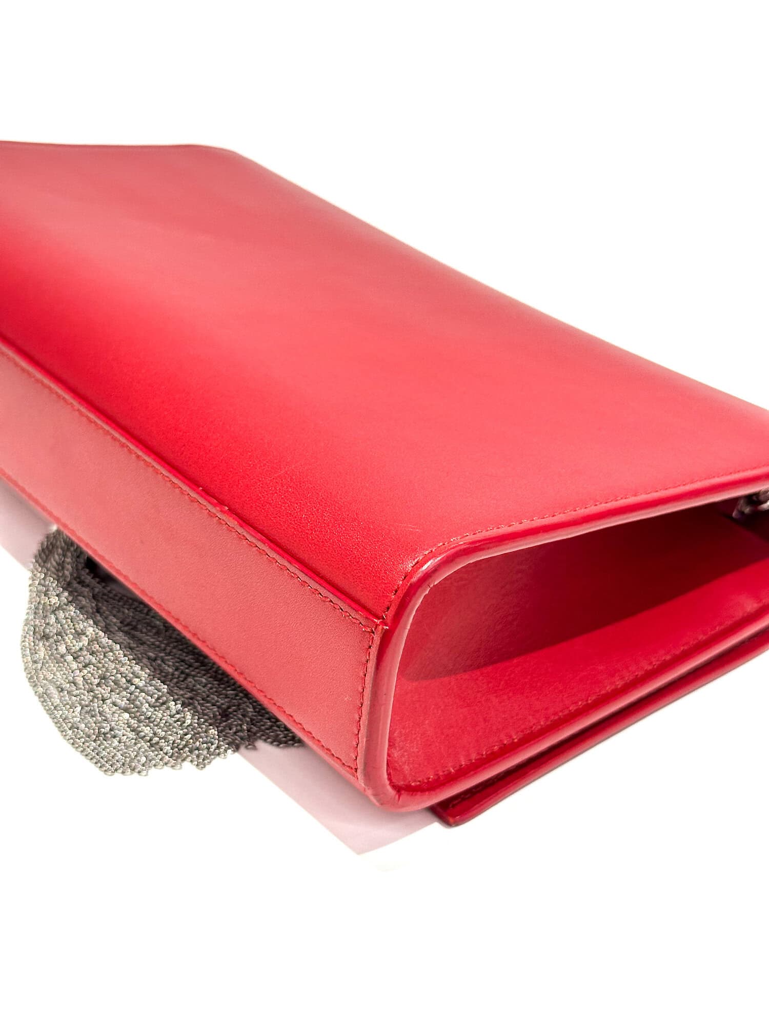 Saint Laurent Red Pompom Kate leather handbag - Image 11