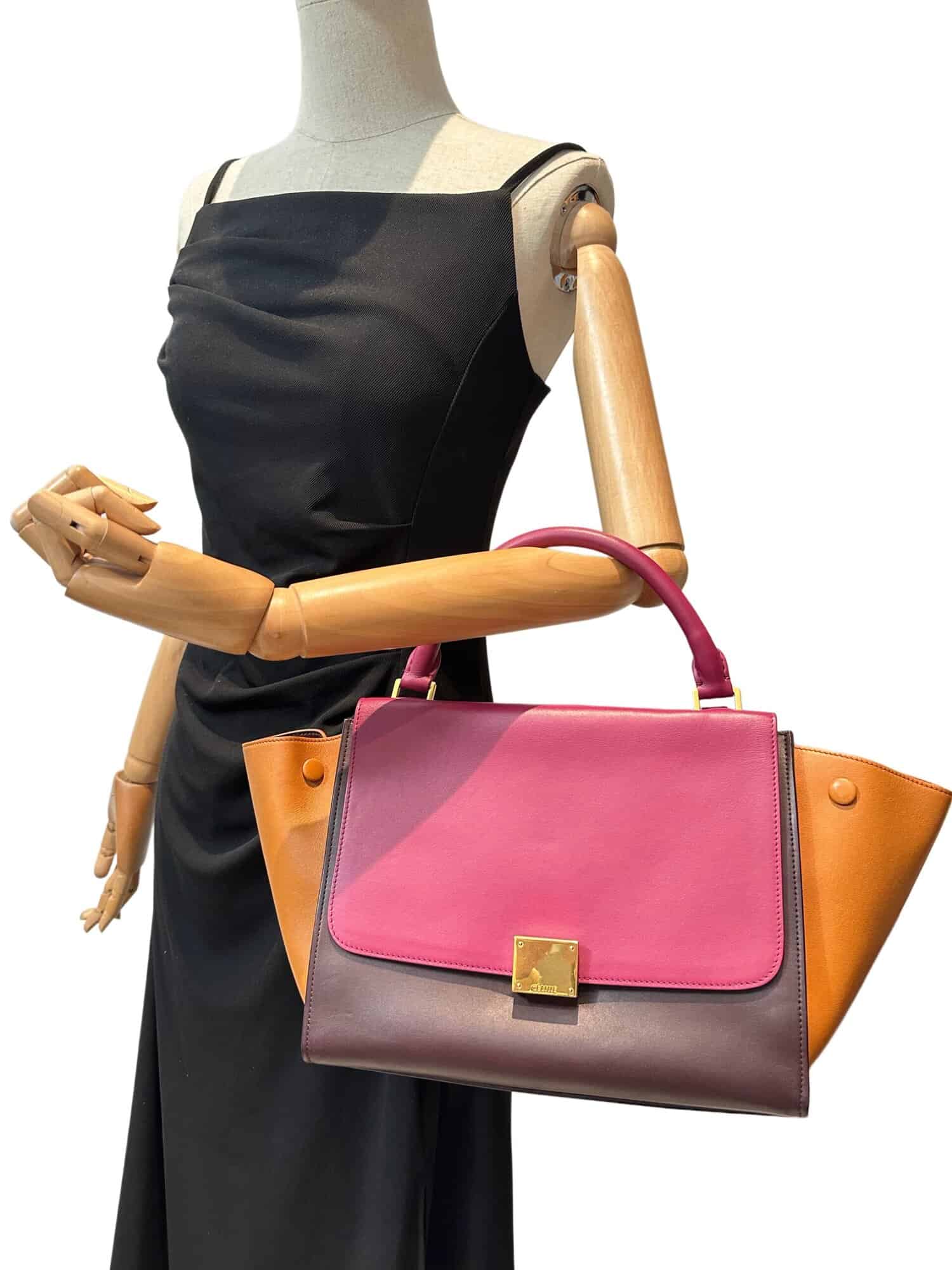 Celine Multicolor Trapèze Leather Handbag - Image 17