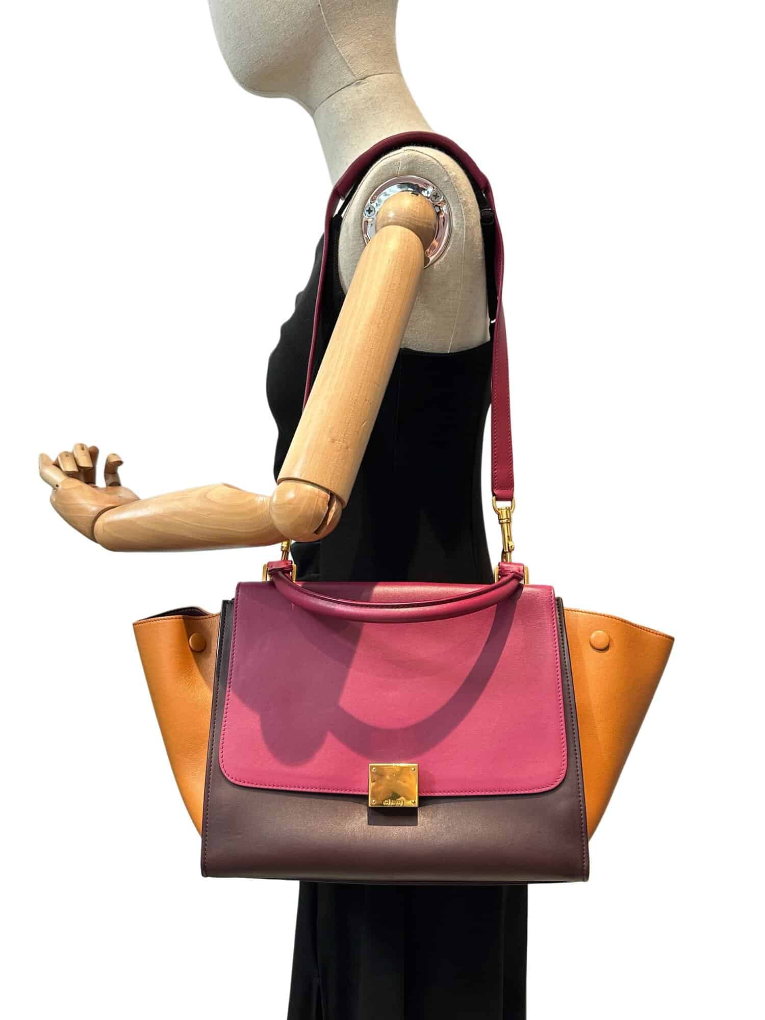 Celine Multicolor Trapèze Leather Handbag - Image 18