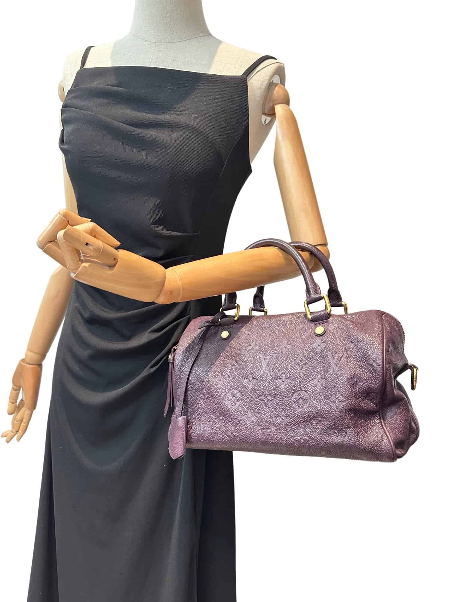 Louis Vuitton Purple Speedy Bandoulière leather handbag - Image 15