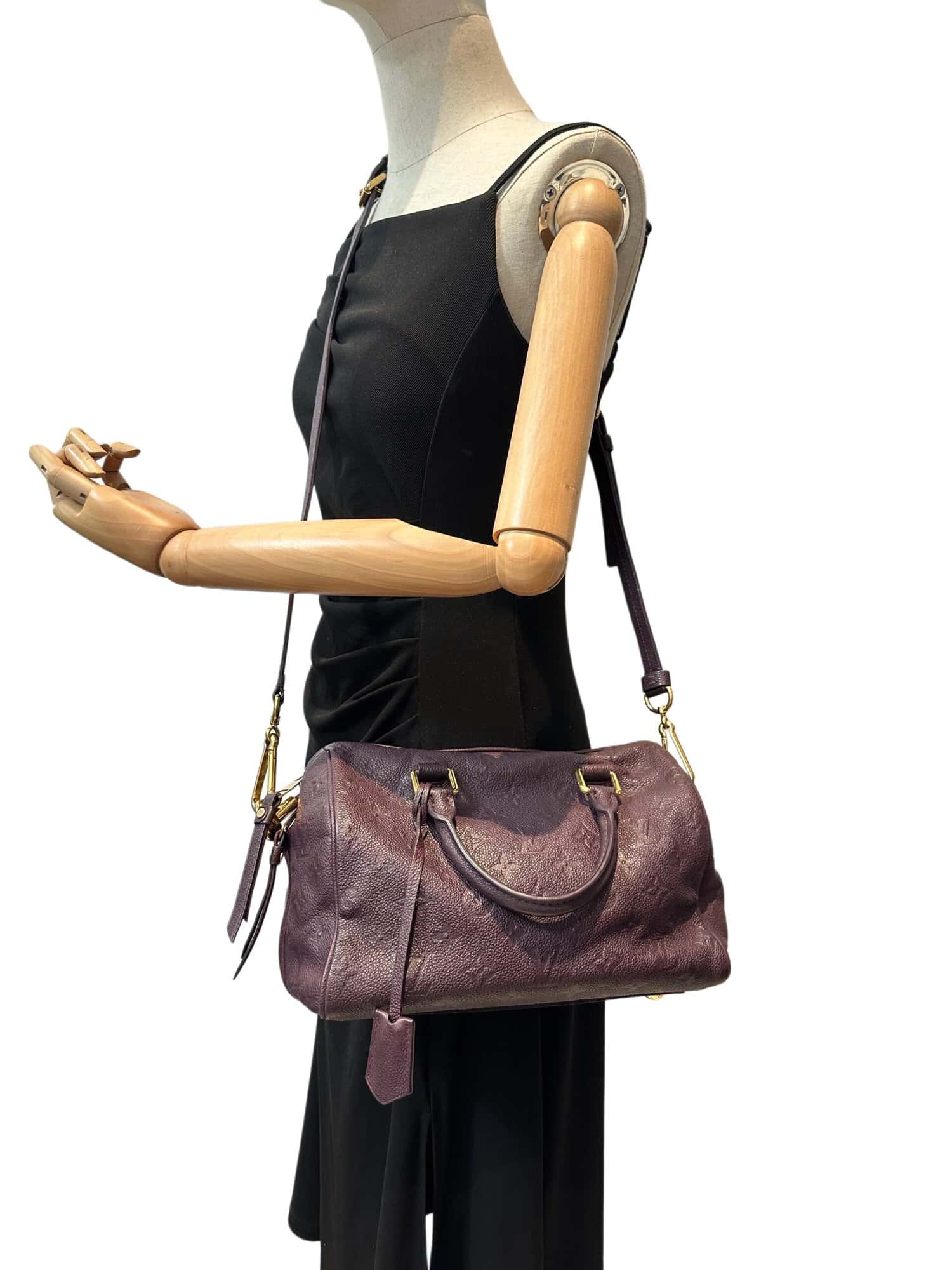 Louis Vuitton Purple Speedy Bandoulière leather handbag - Image 16