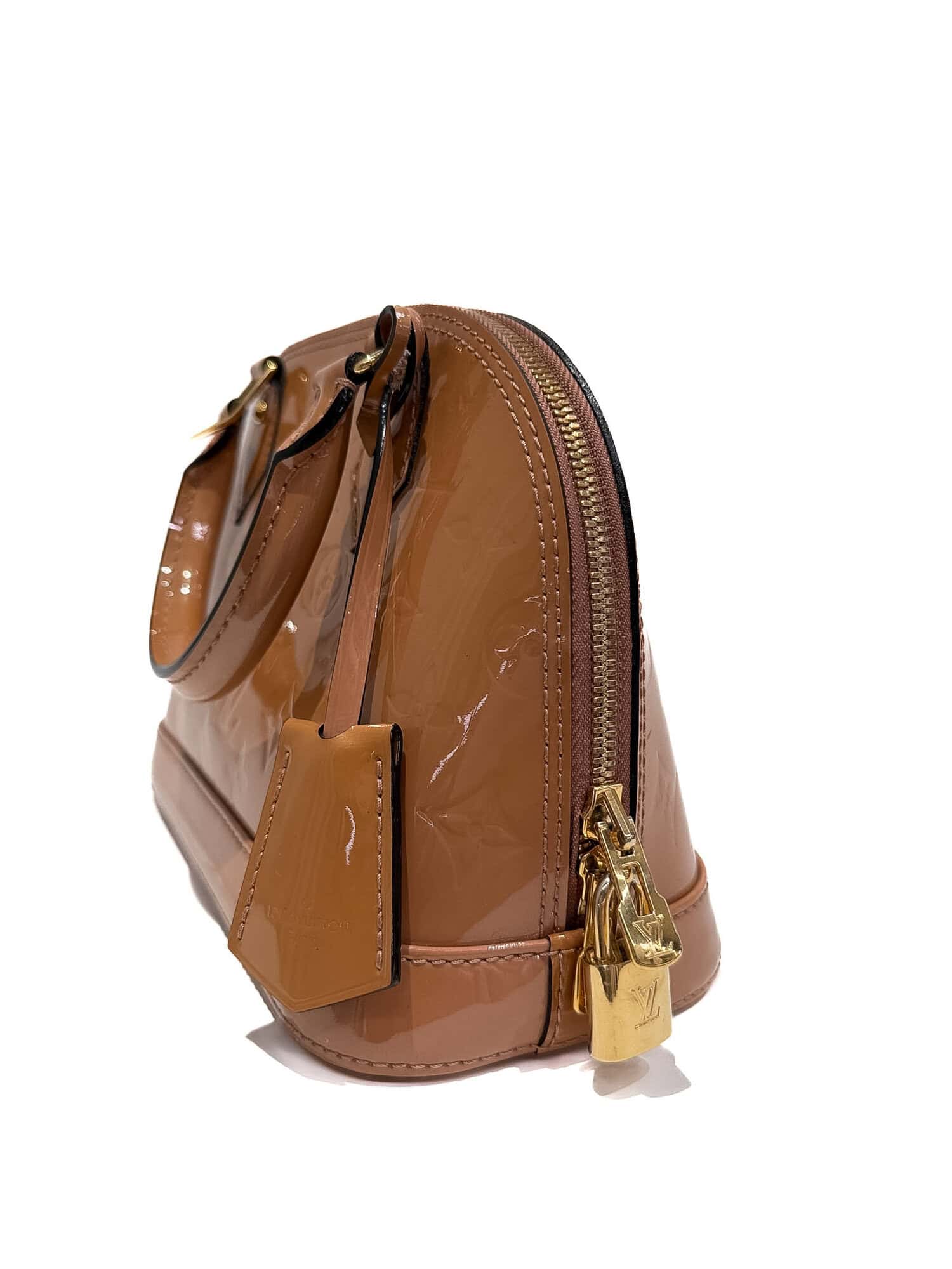 Louis Vuitton Brown Alma BB Patent Leather Handbag - Image 2