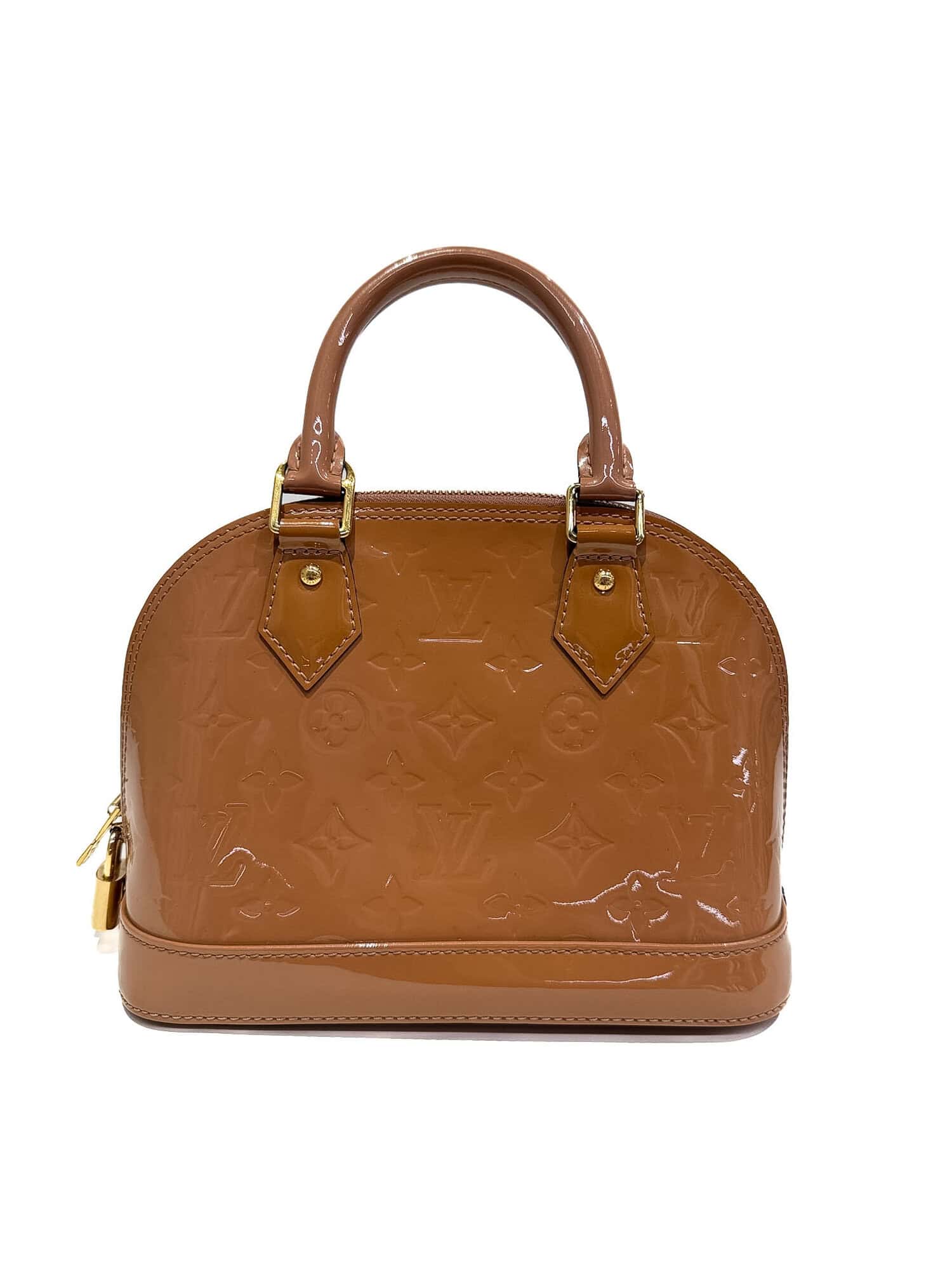 Louis Vuitton Brown Alma BB Patent Leather Handbag - Image 3