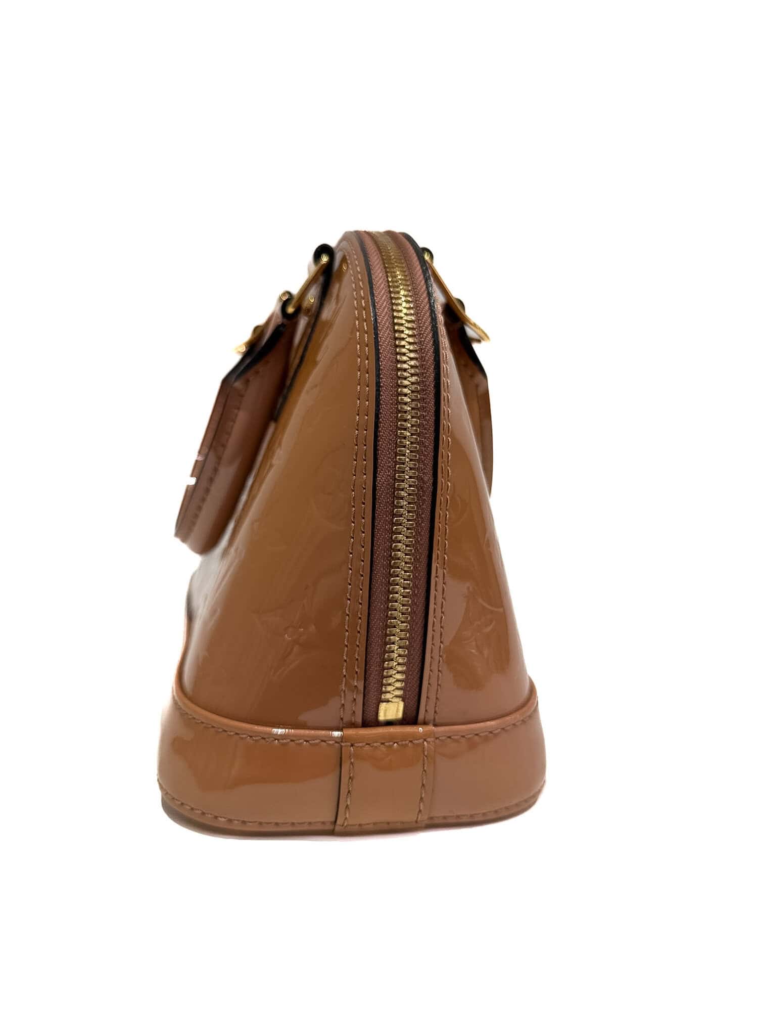 Louis Vuitton Brown Alma BB Patent Leather Handbag - Image 4