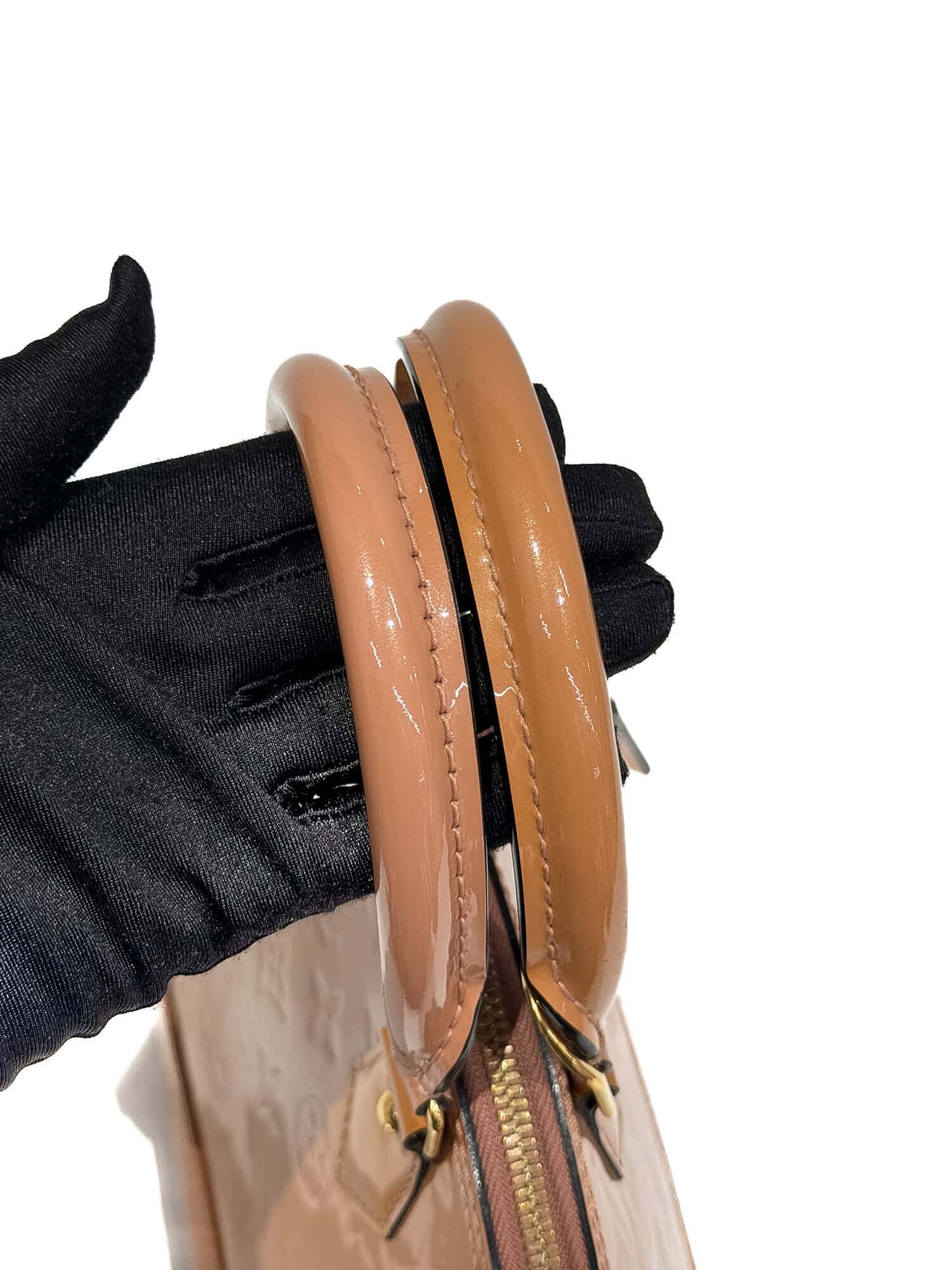 Louis Vuitton Brown Alma BB Patent Leather Handbag - Image 5