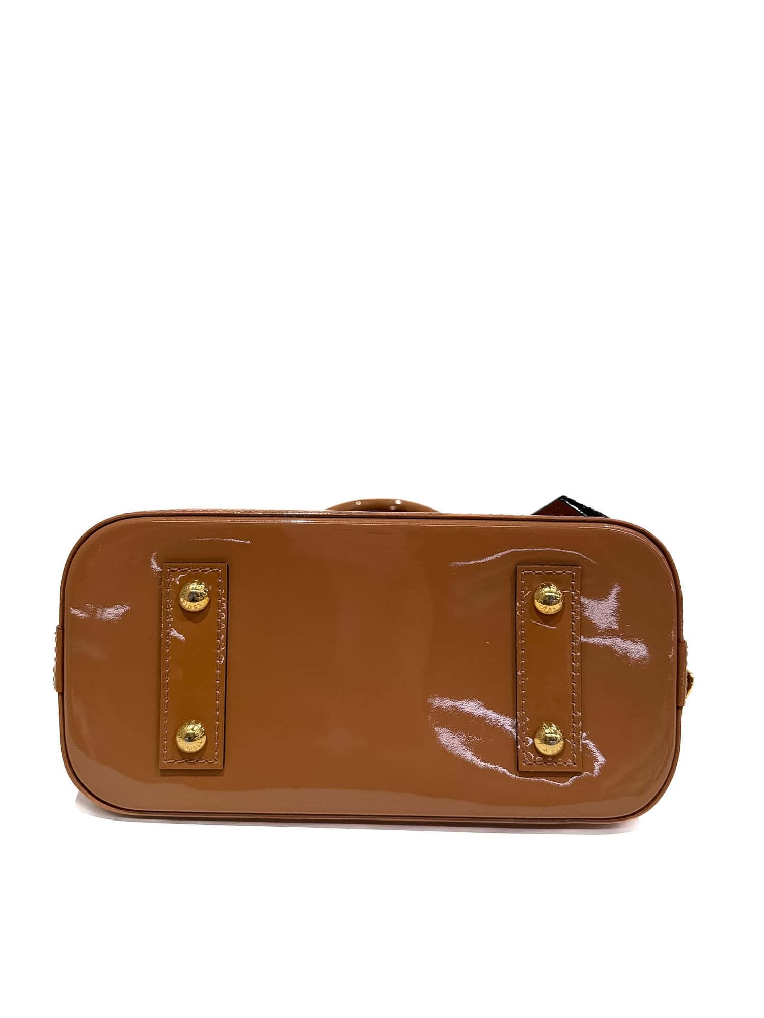 Louis Vuitton Brown Alma BB Patent Leather Handbag - Image 6