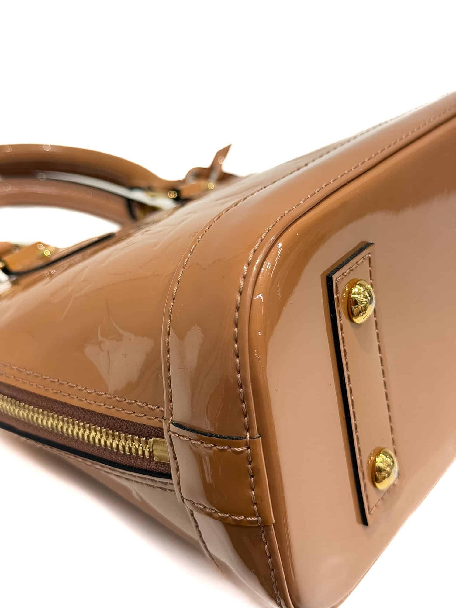 Louis Vuitton Brown Alma BB Patent Leather Handbag - Image 7