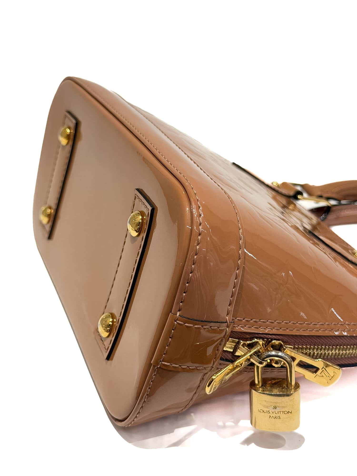 Louis Vuitton Brown Alma BB Patent Leather Handbag - Image 8