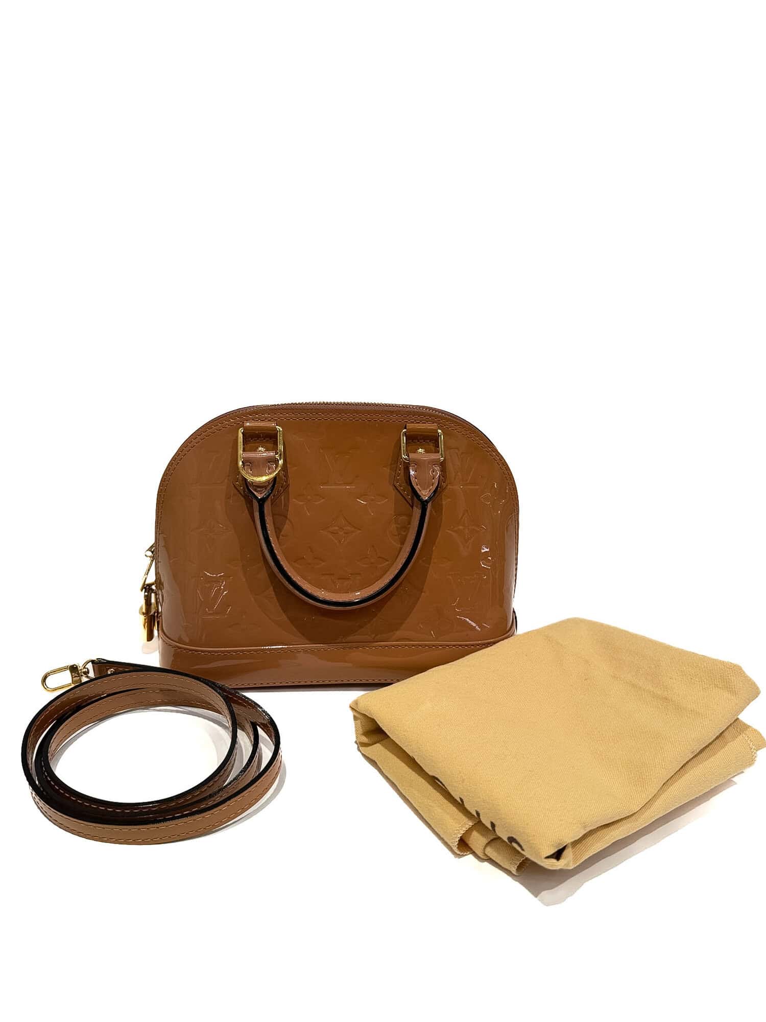Louis Vuitton Brown Alma BB Patent Leather Handbag - Image 14