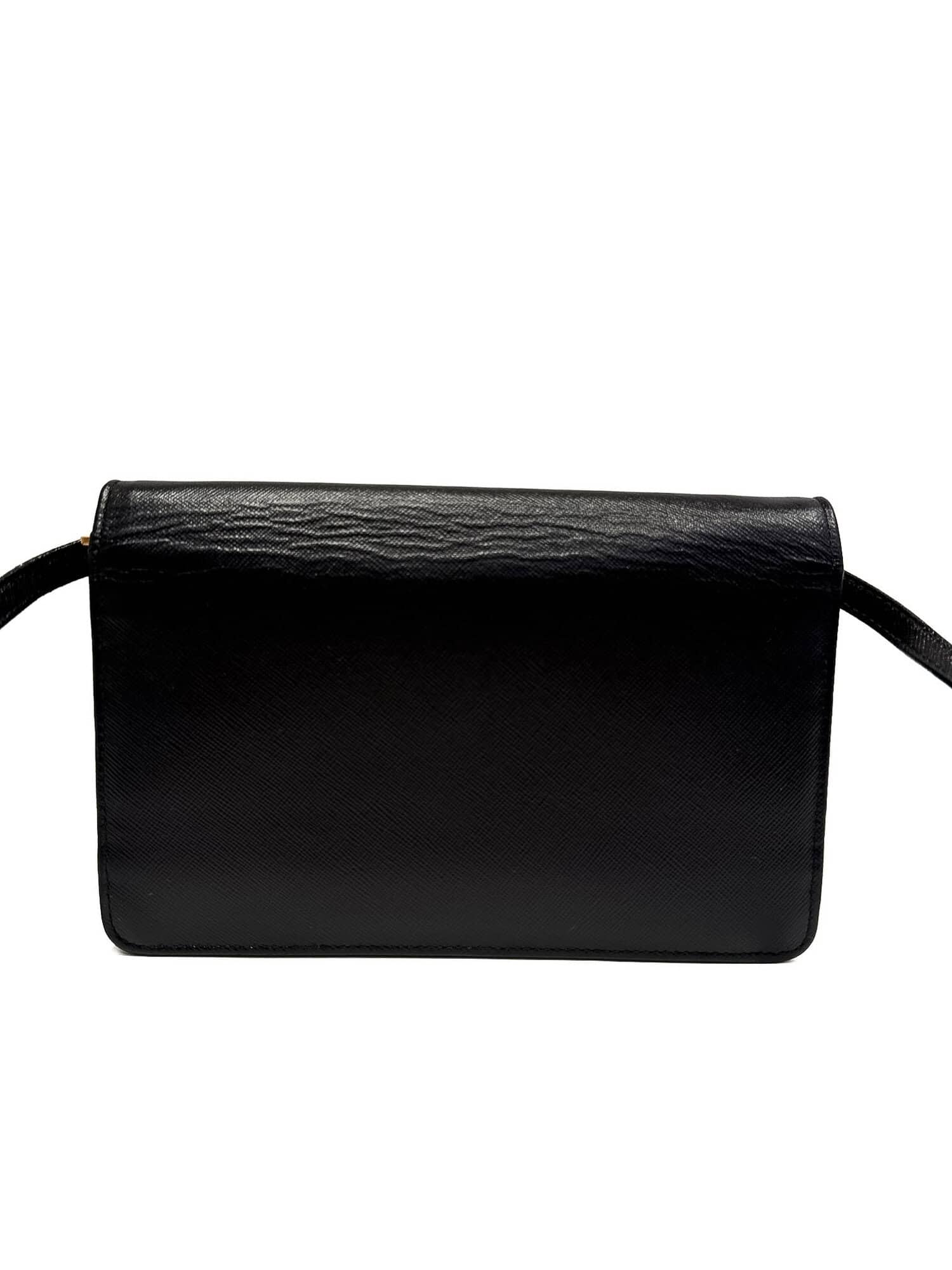 Prada Black Saffiano Leather Crossbody Bag - Image 3